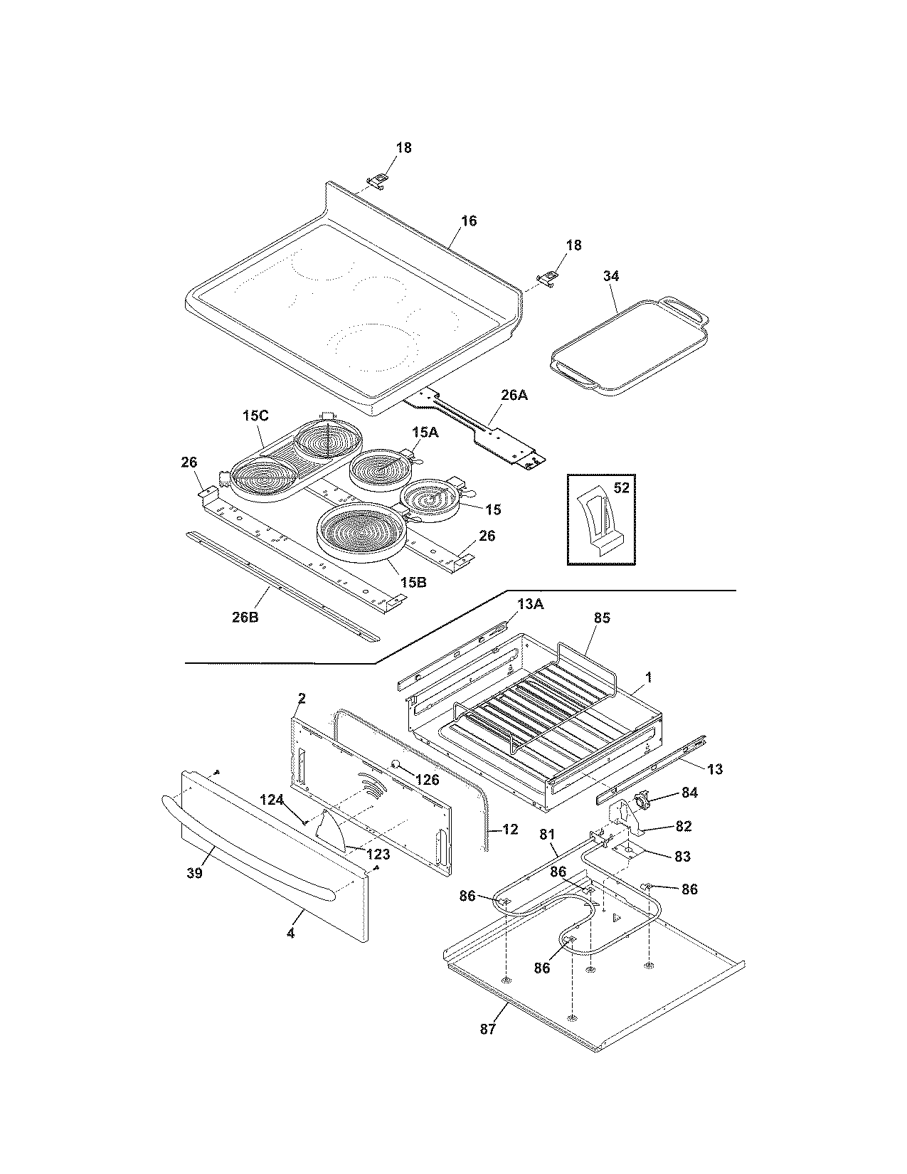 Kenmore Elite 79096642701 top/drwaer diagram