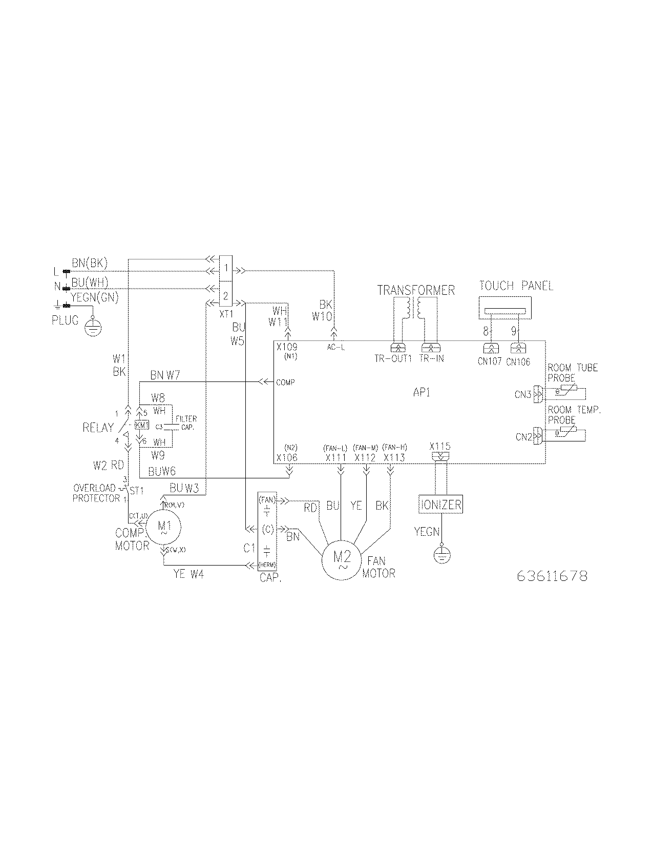 Frigidaire FAM156R1A16 wiring diagram diagram