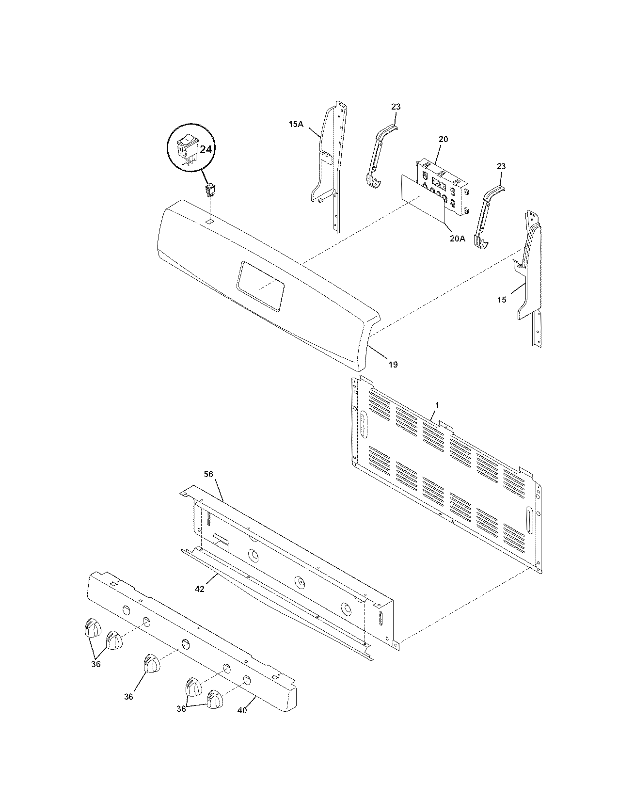 Kenmore 79071313702 backguard diagram