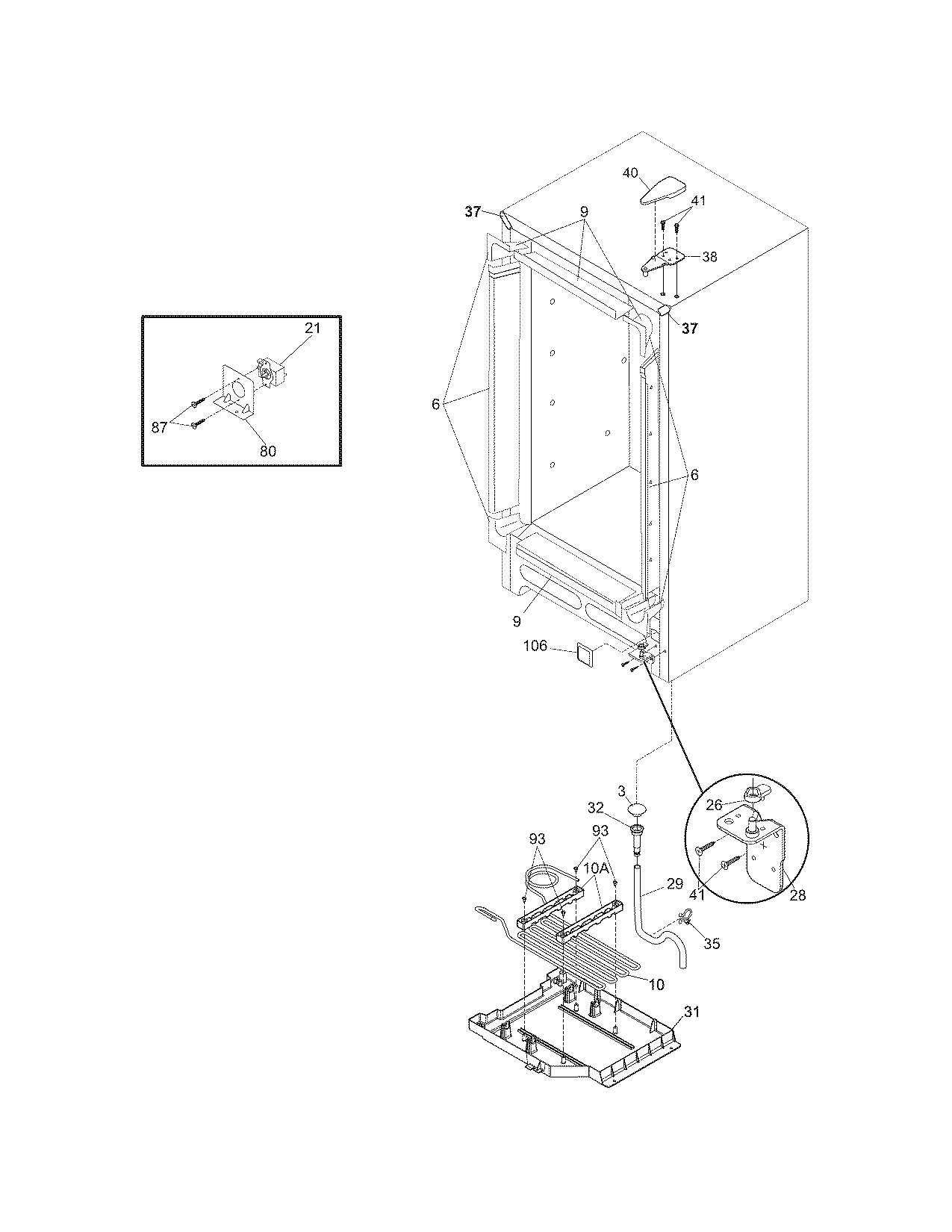 Crosley PWJ2 cabinet diagram