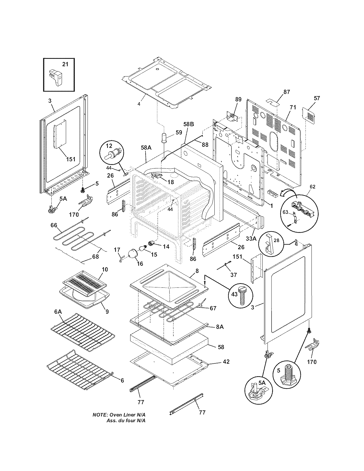 Kenmore 7909422340E body diagram