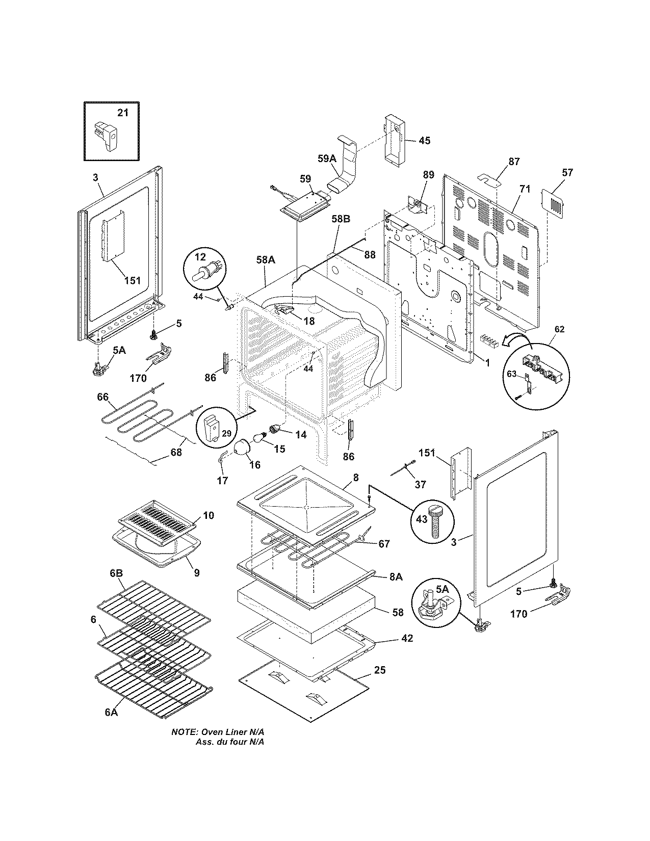 Kenmore 79094383701 body diagram