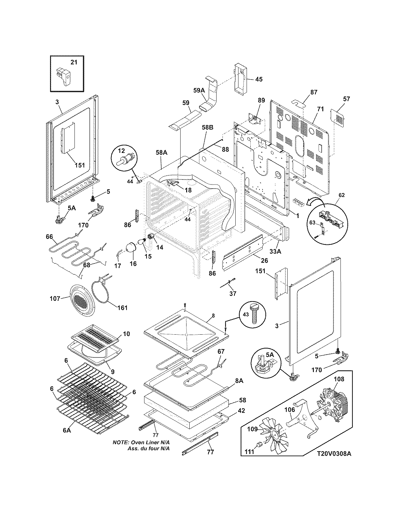 Frigidaire PLEFZ398GCB body diagram