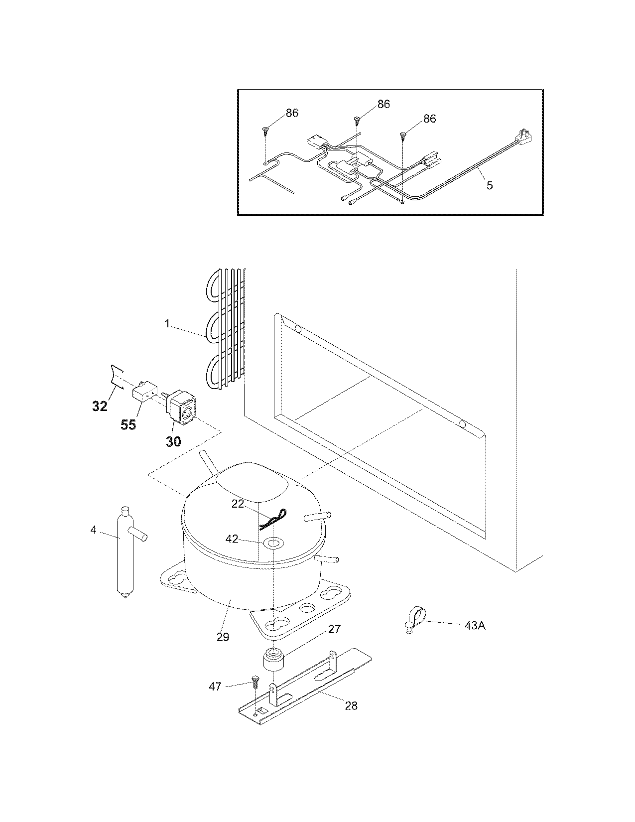 Frigidaire FCCS201FW2 system diagram