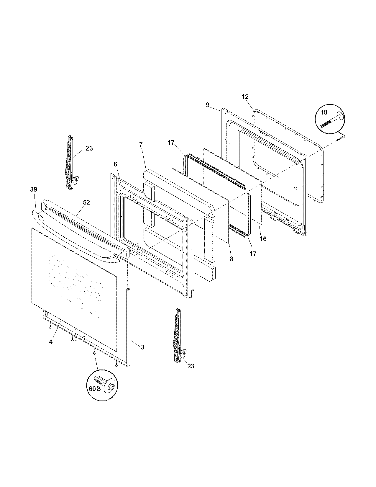 Kenmore 79071382702 door diagram