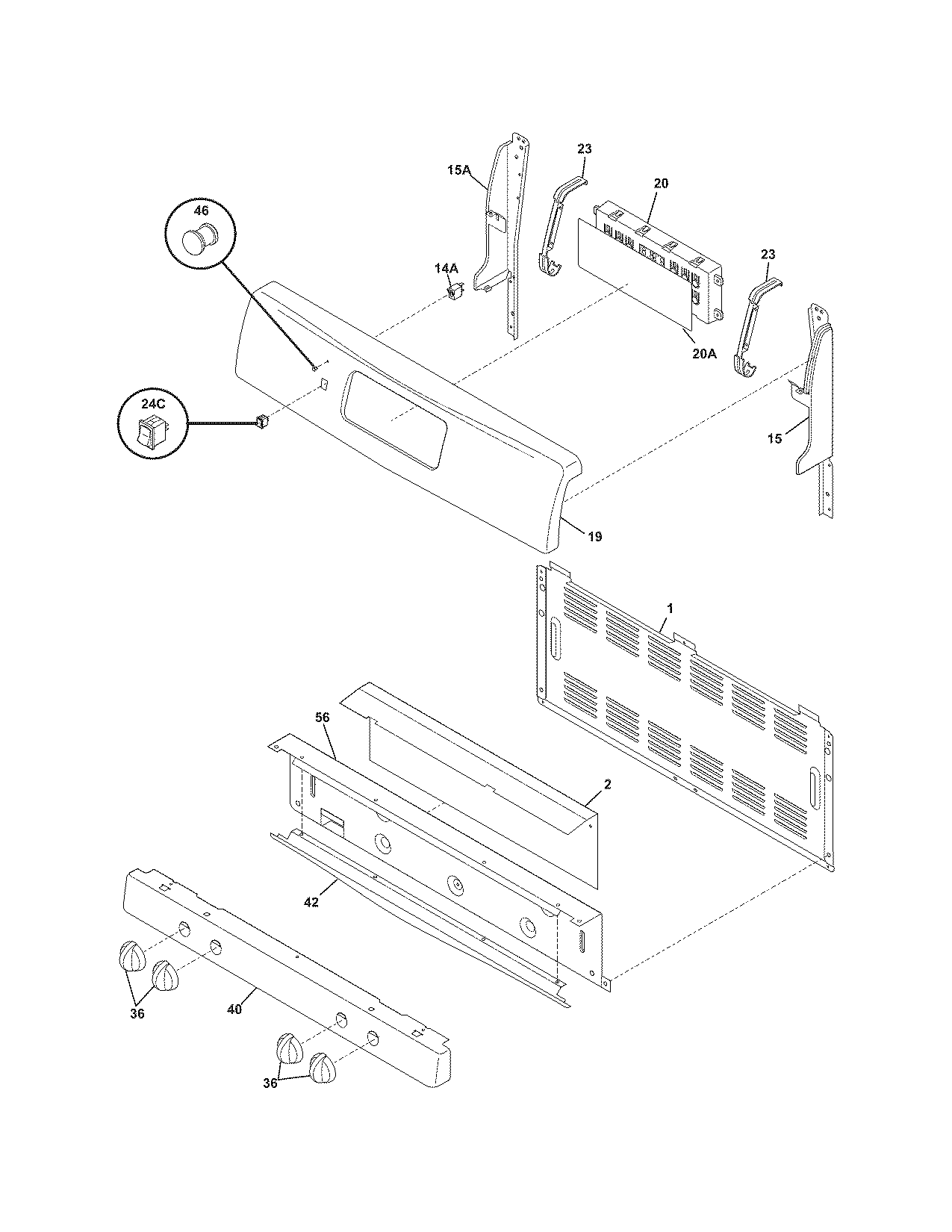Frigidaire GLGFZ376FCF backguard diagram