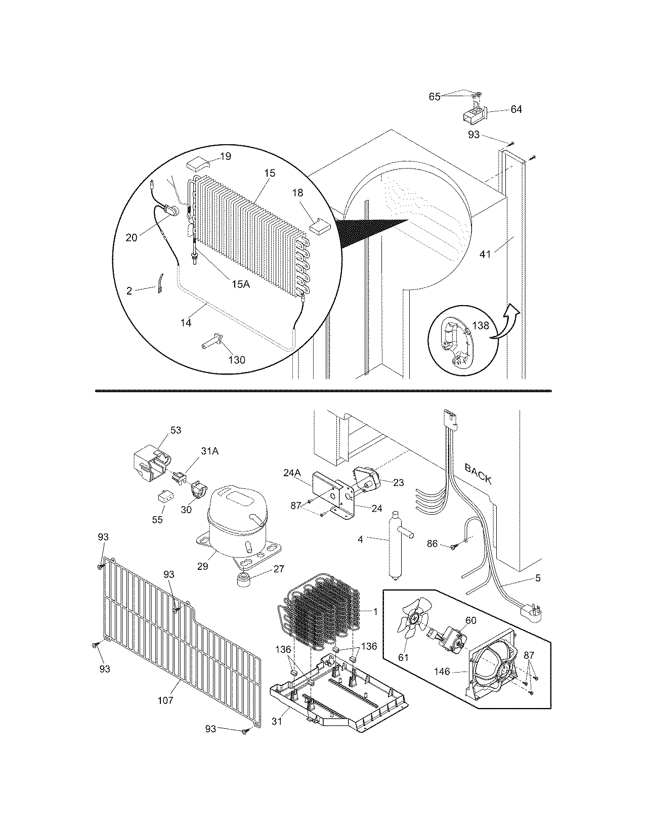 Frigidaire FCFS201LFB3 system diagram