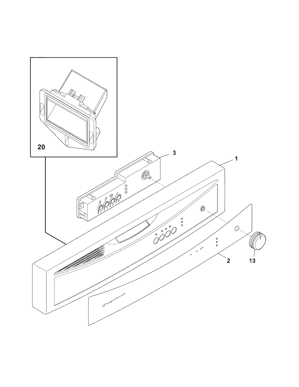 Frigidaire FDB1050REB4 control panel diagram