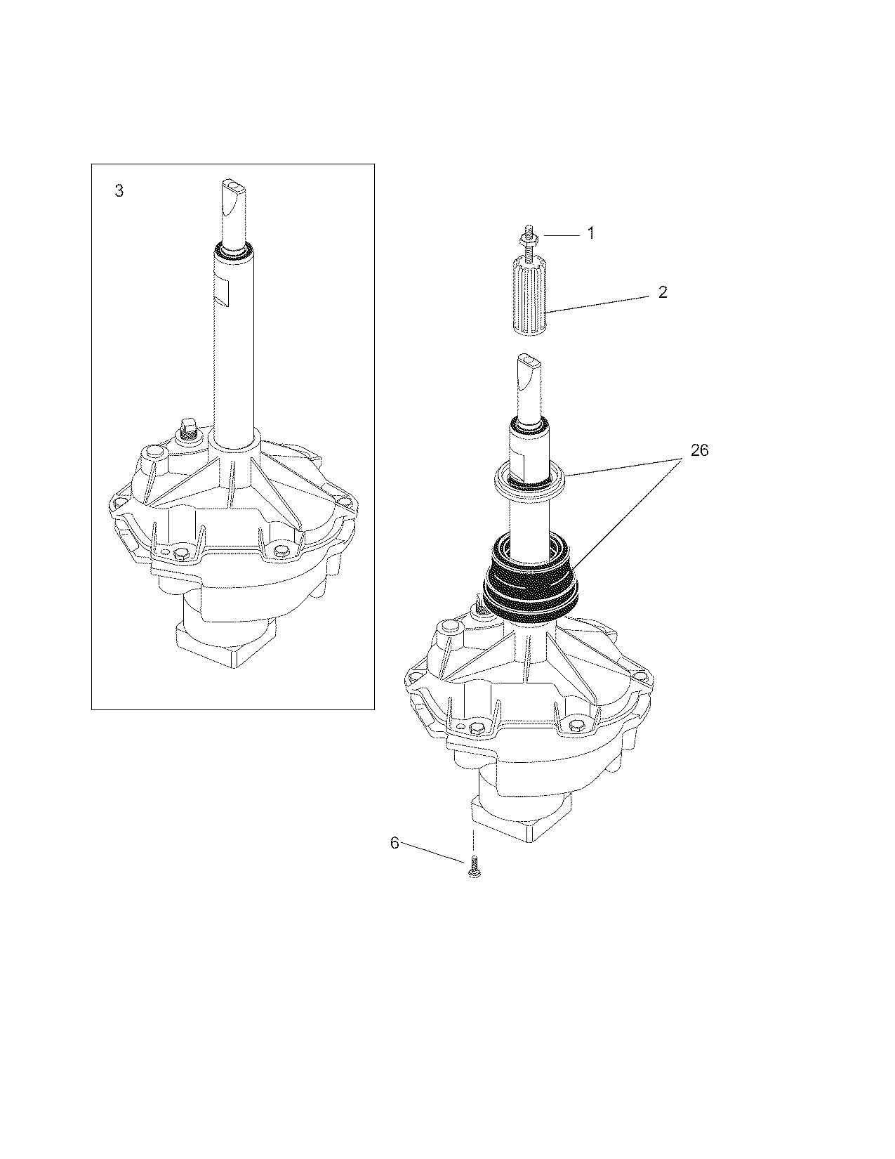 White-Westinghouse SWX703HQ0 transmission diagram