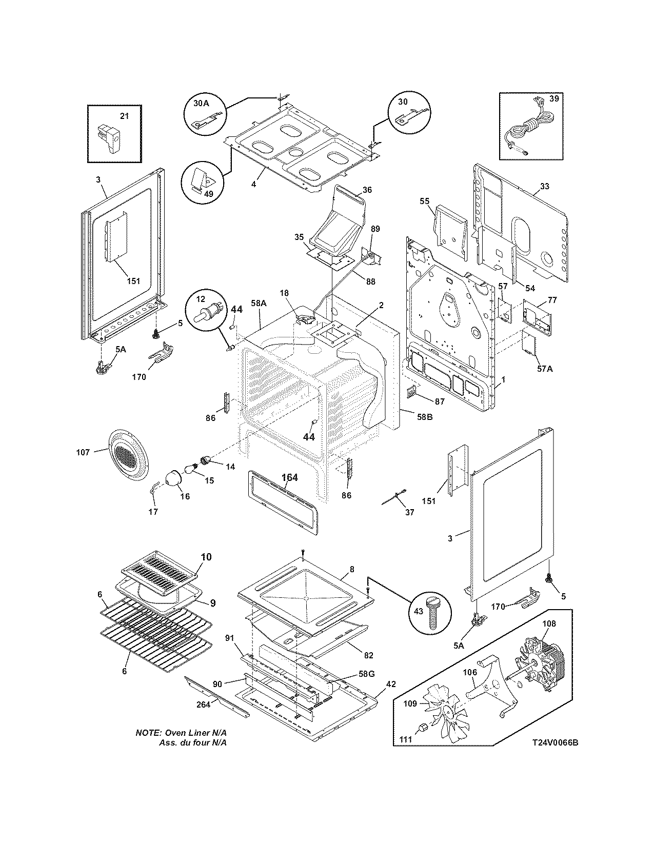 Frigidaire FGFLMC55GCF body diagram