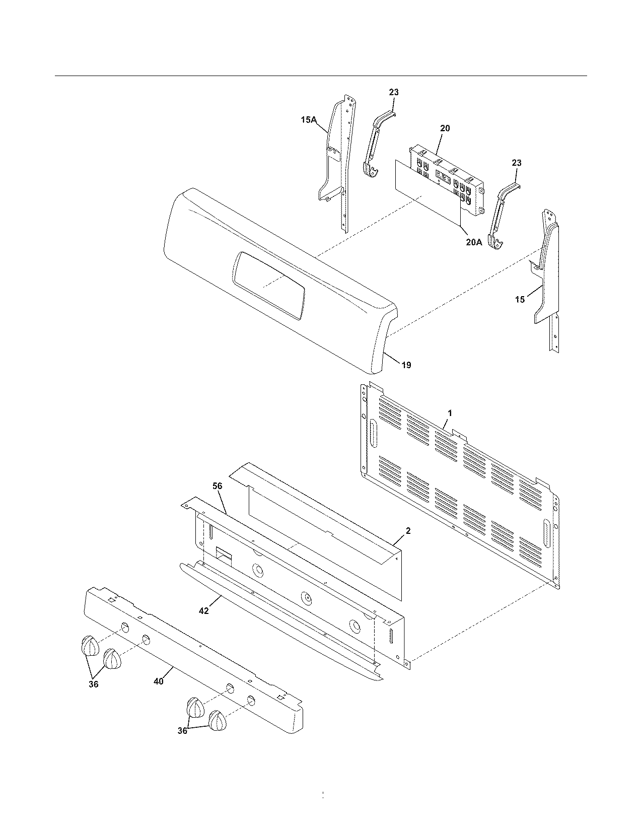 Frigidaire FGFL67HSA backguard diagram