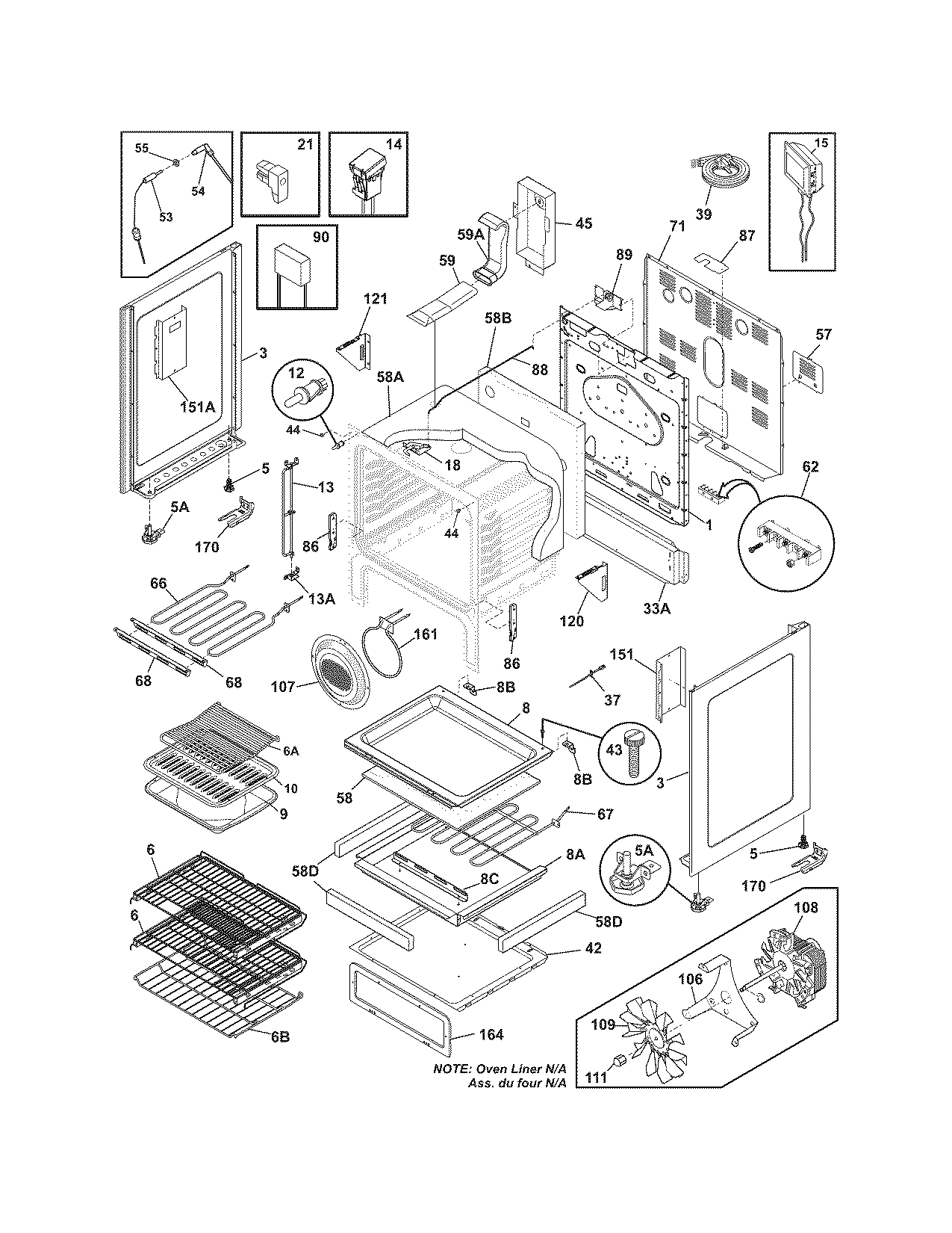 Electrolux CEW30EF6GSC body diagram