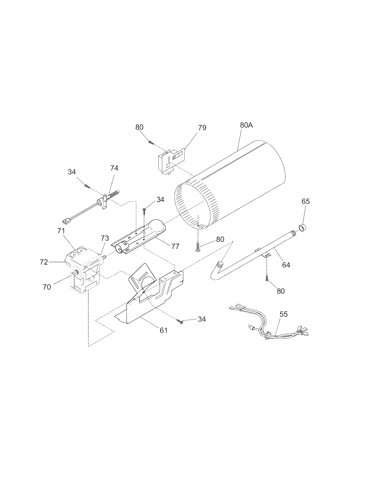 Frigidaire GLGQ2152EE2 burner diagram
