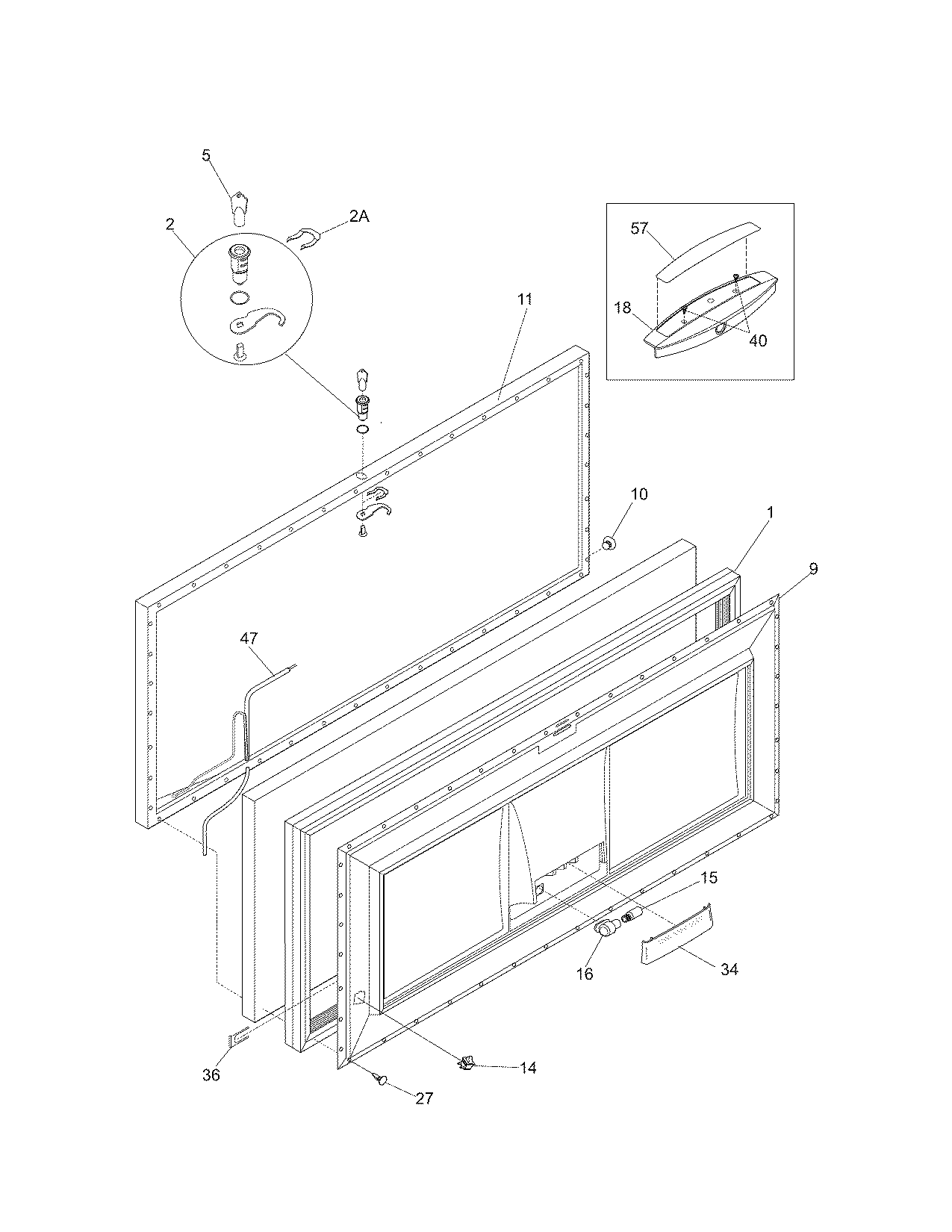 Kenmore 25316932101 door diagram
