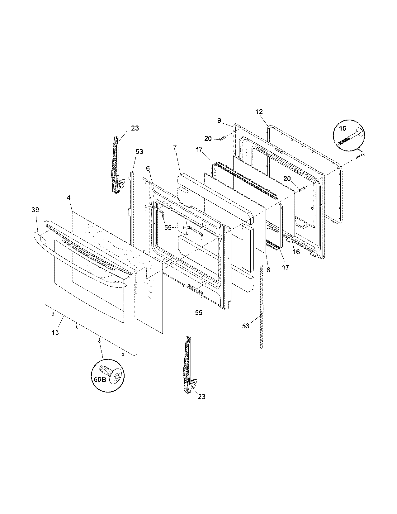 Kenmore 79071473703 door diagram