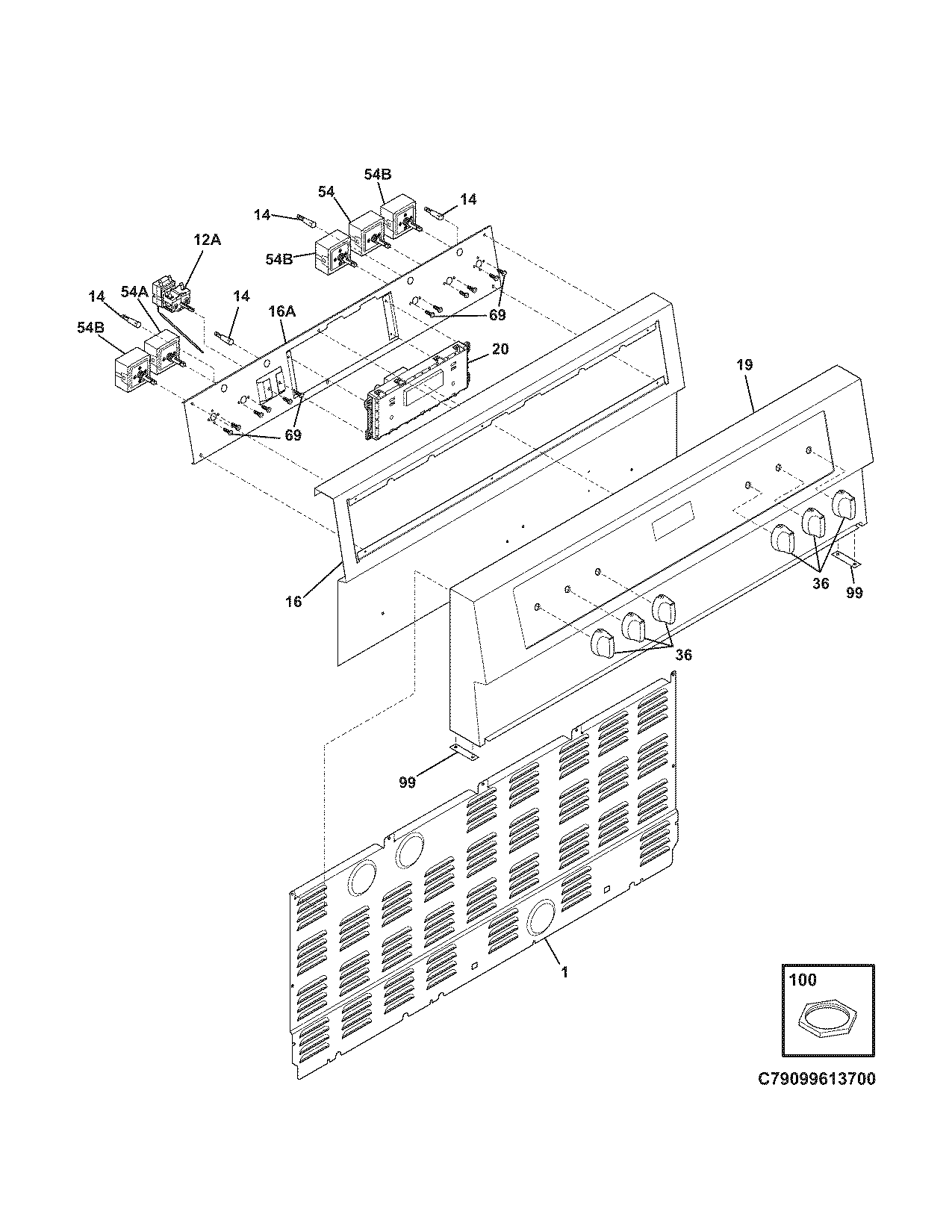 Kenmore Elite 79099613700 backguard diagram