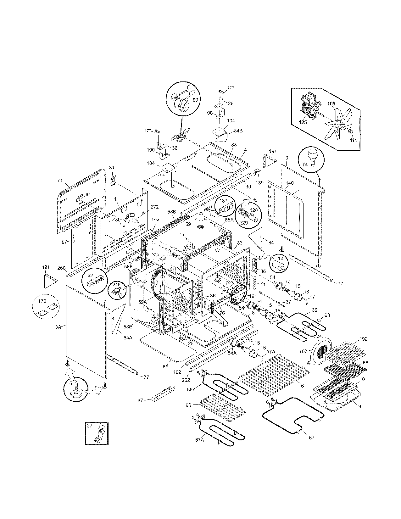 Kenmore Elite 79099613700 body diagram