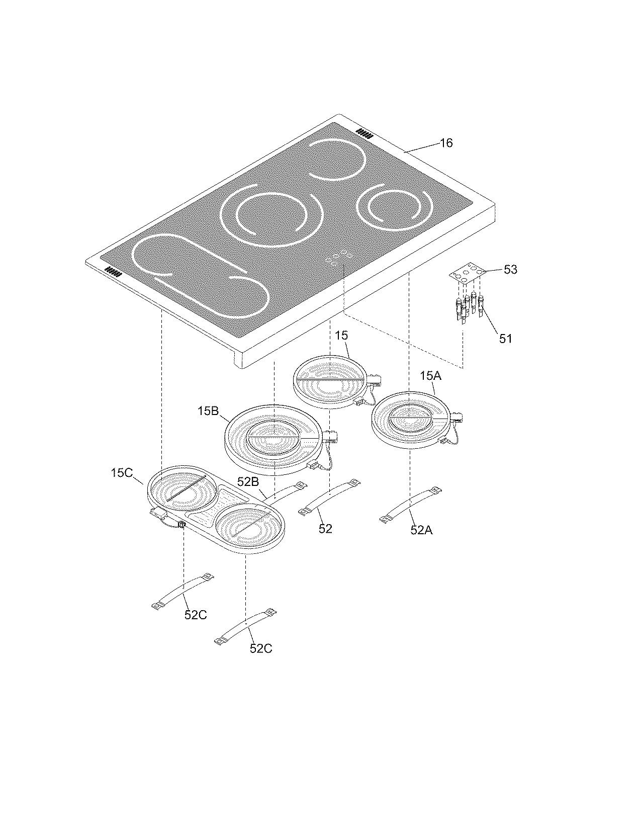 Kenmore Elite 79099613700 maintop diagram