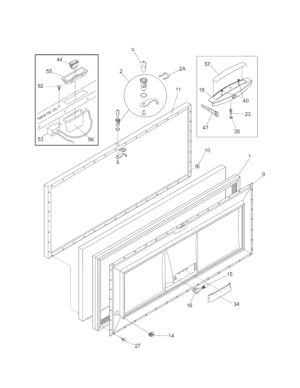 Kenmore 25316959101 door diagram