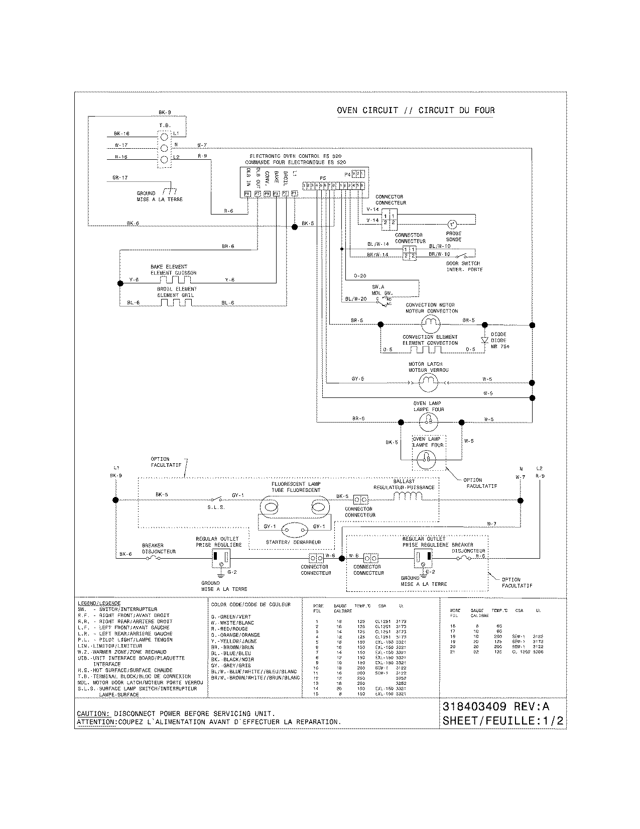 Frigidaire PGLEF385EB6 wiring diagram diagram