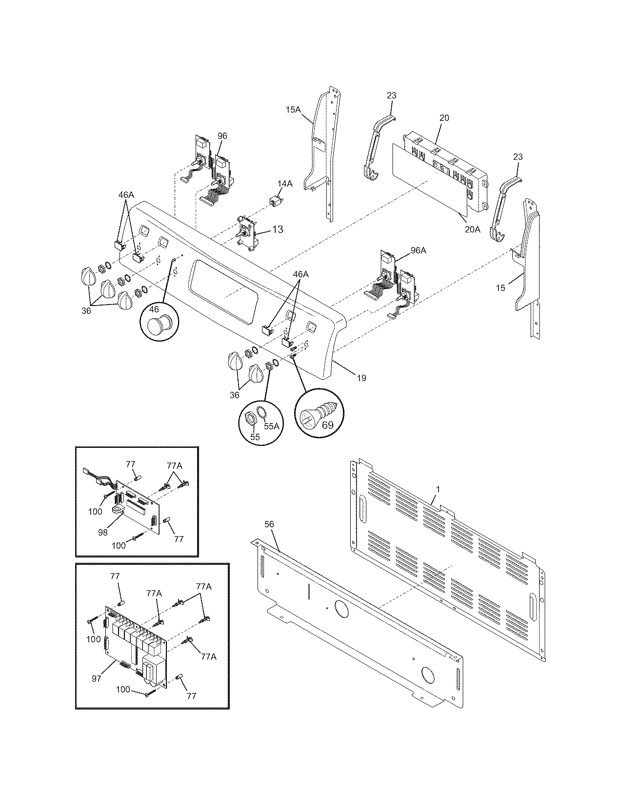 Frigidaire FEFLMC55GCC backguard diagram