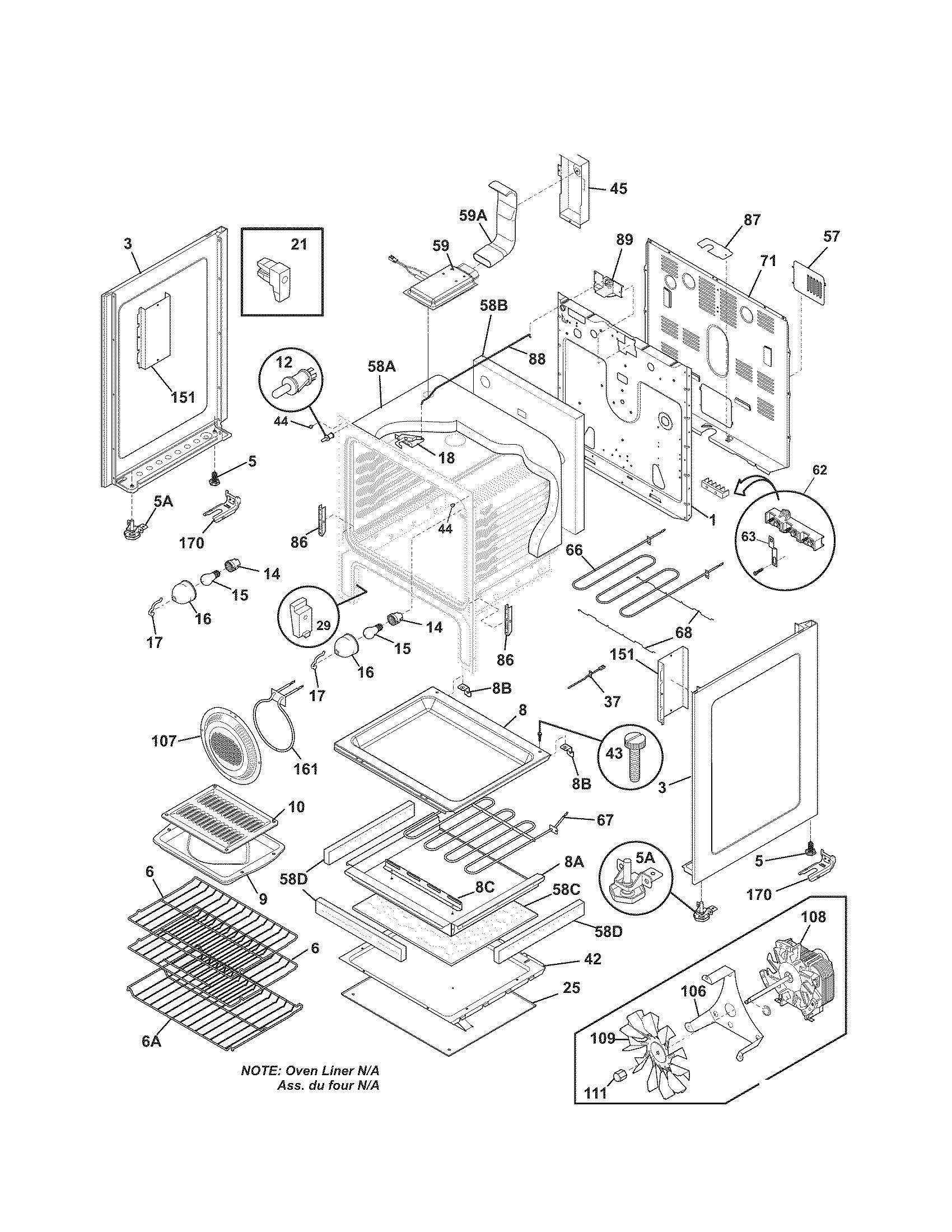 Kenmore 79094453701 body diagram