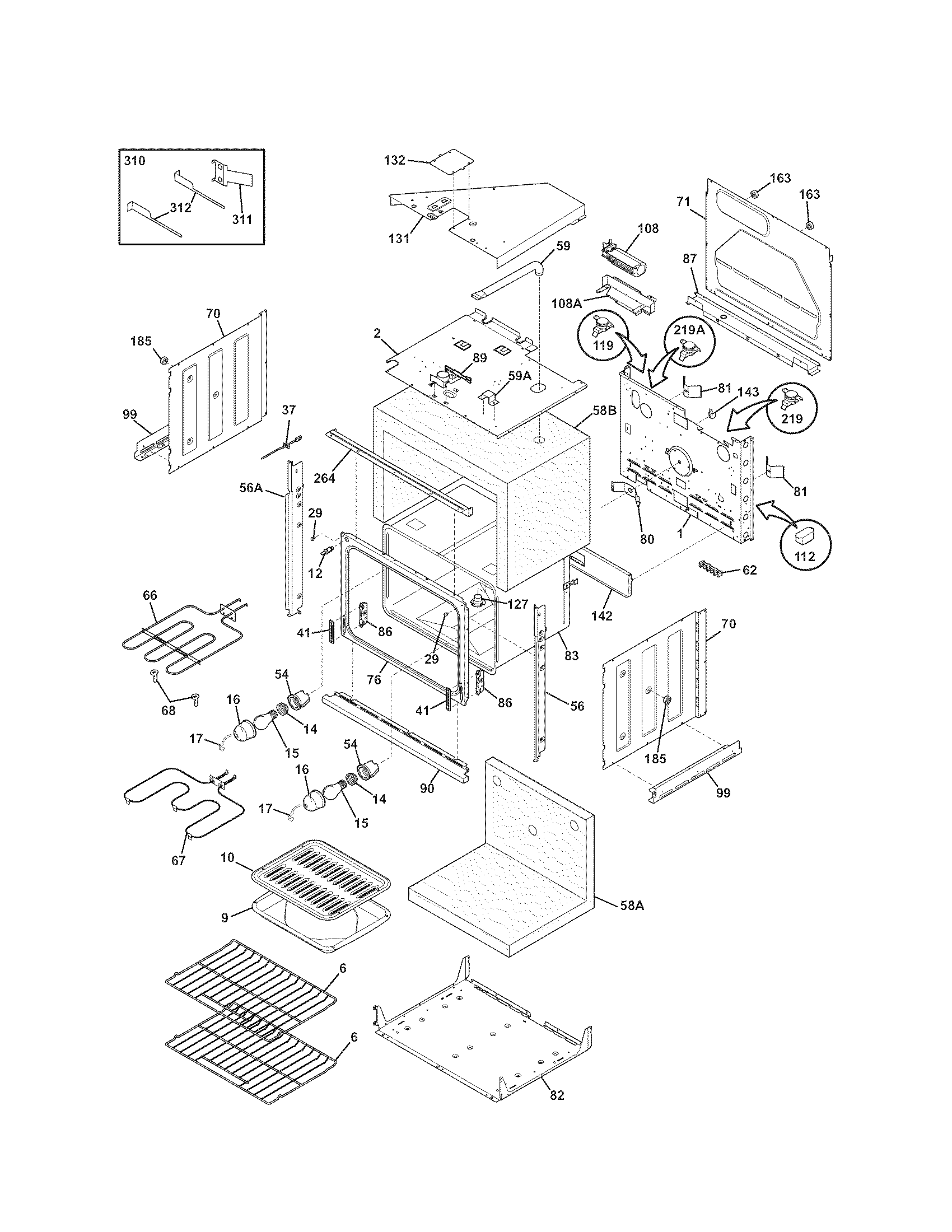 Kenmore 79047833406 body diagram