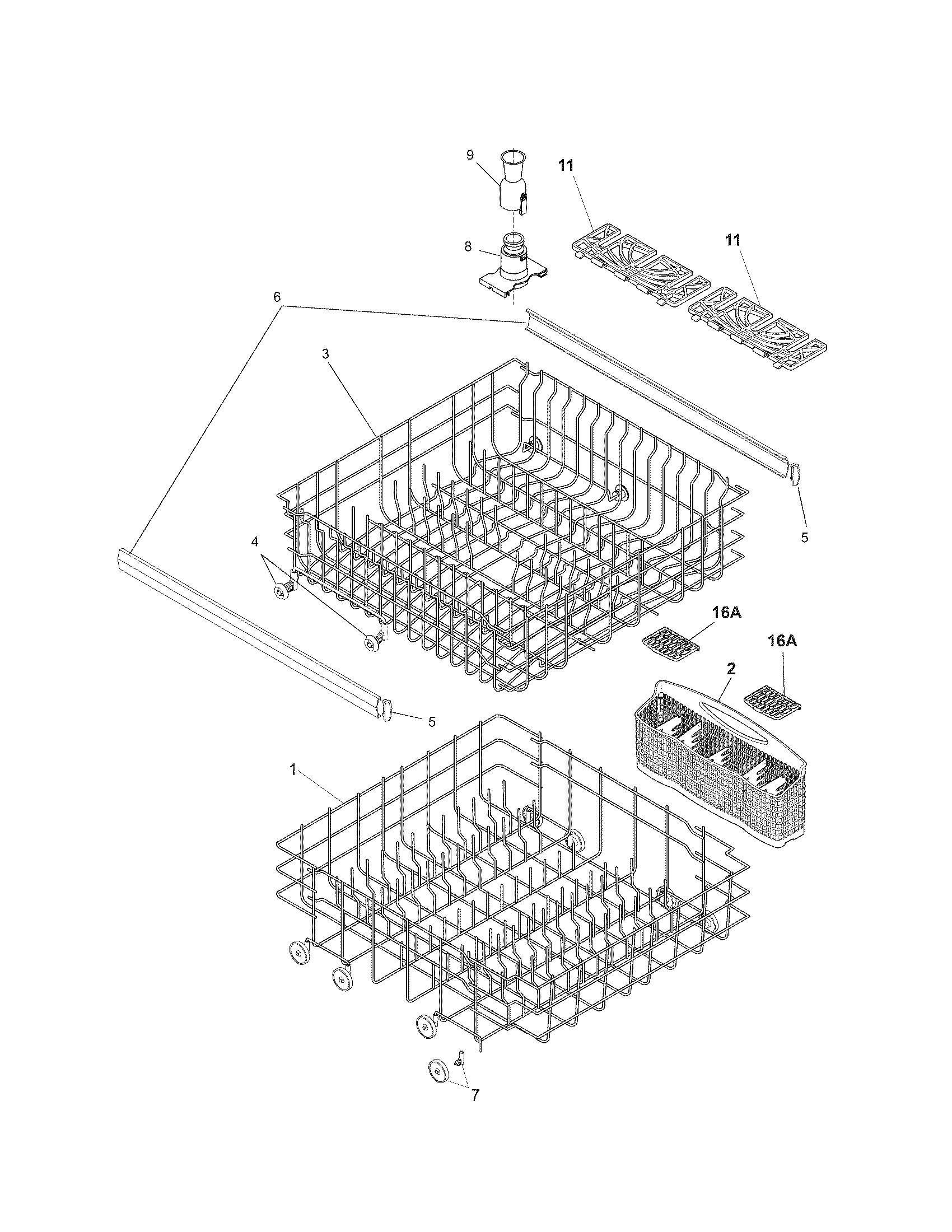 Kenmore 58715248702 racks diagram