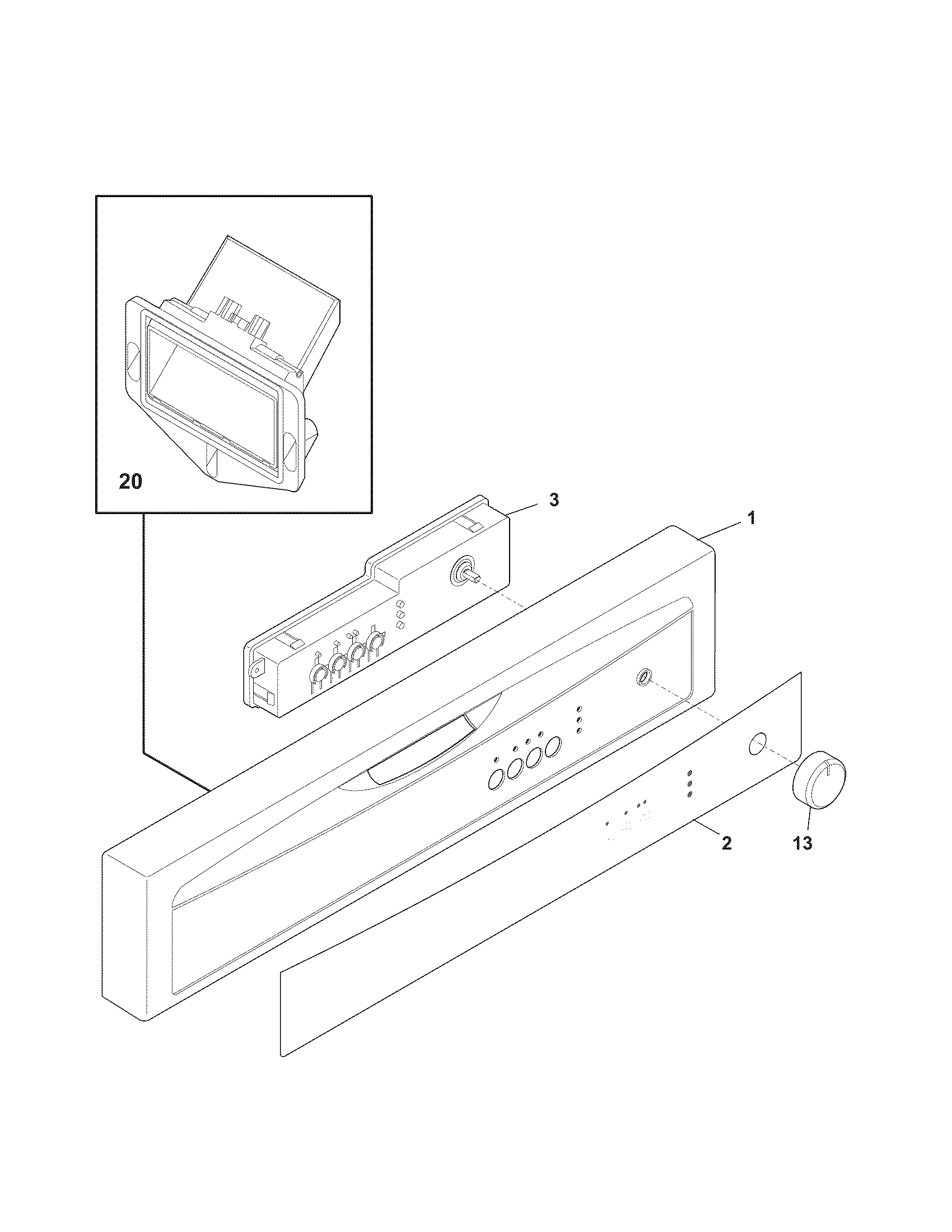 Kenmore 58715182404 control panel diagram
