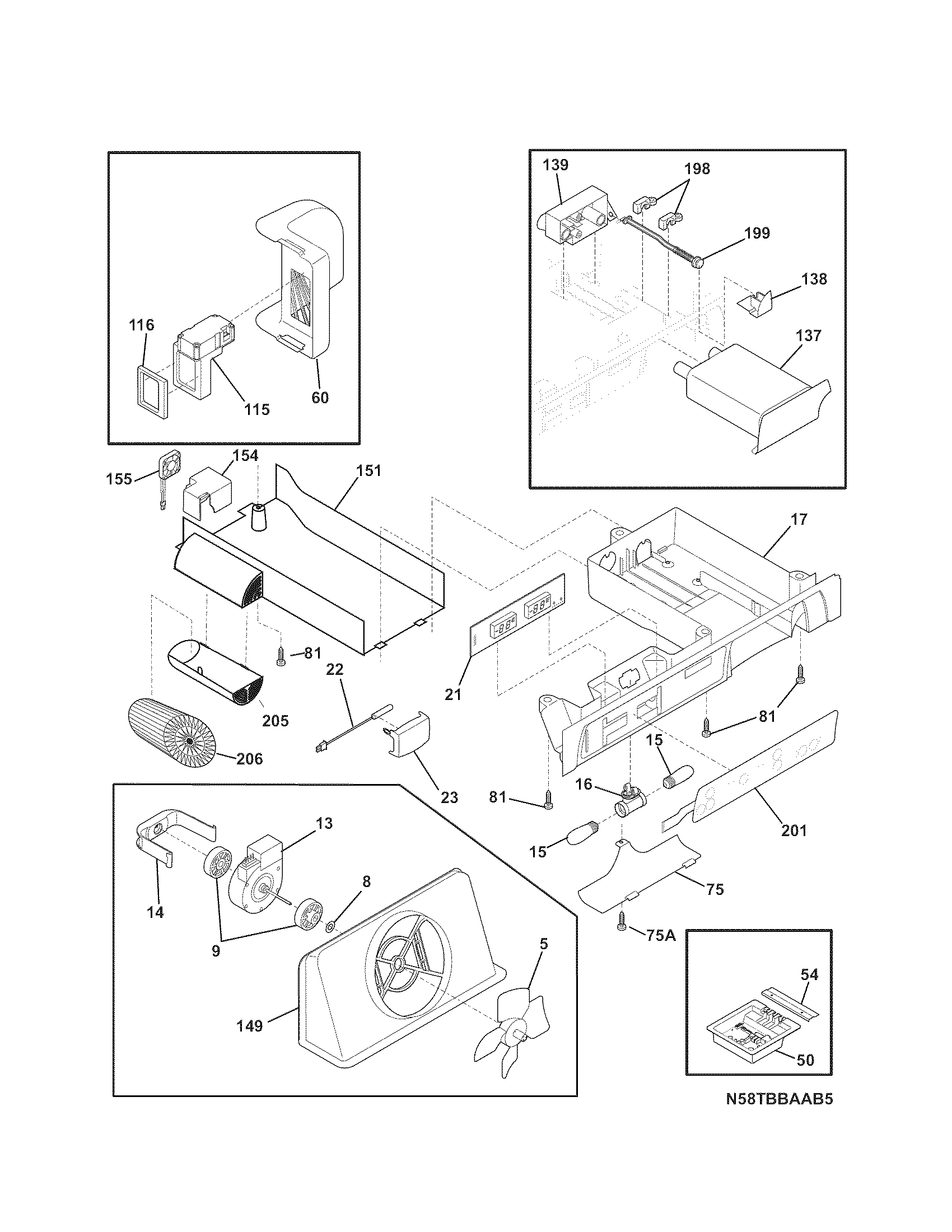 Kenmore Pro 25344333607 controls diagram