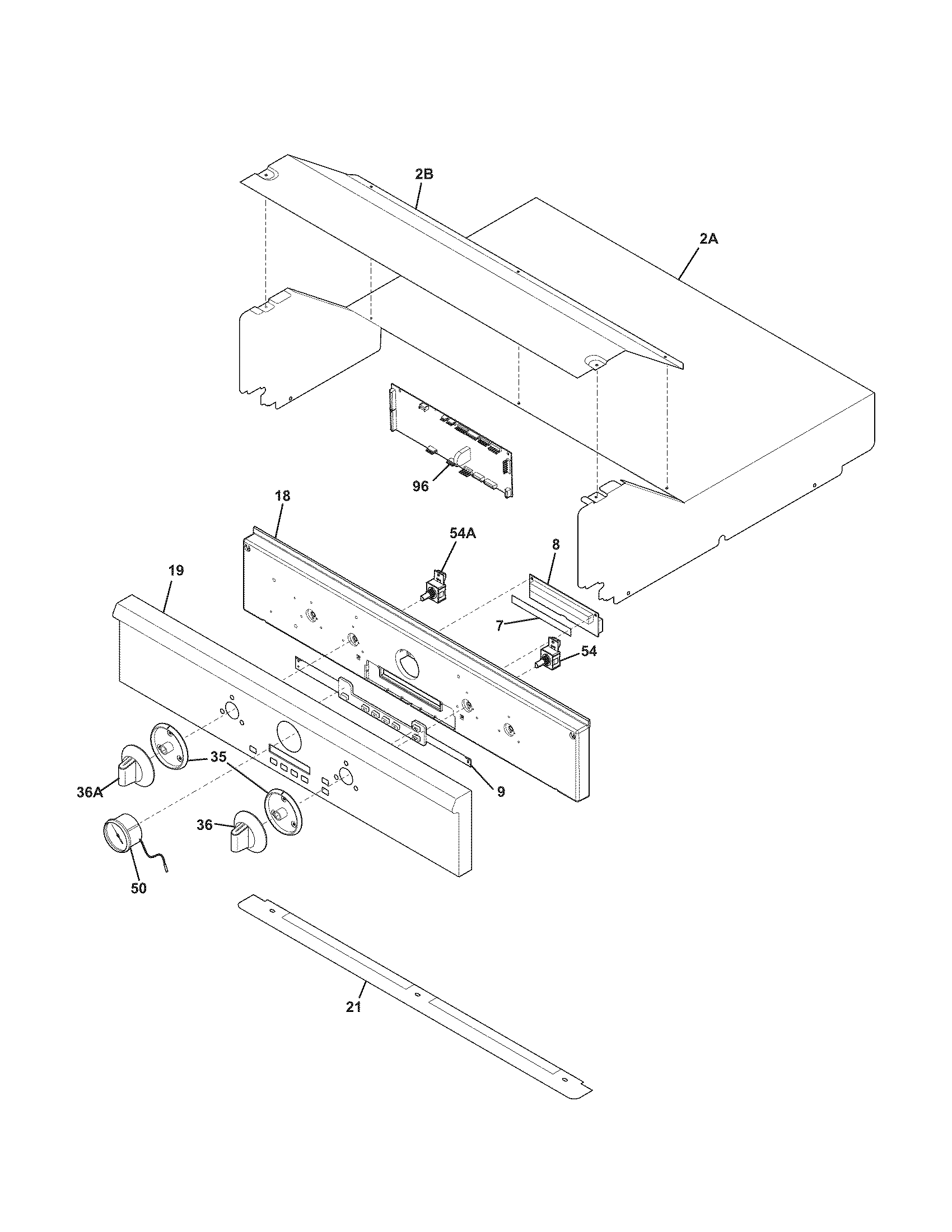 Kenmore Pro 79041003604 control panel diagram