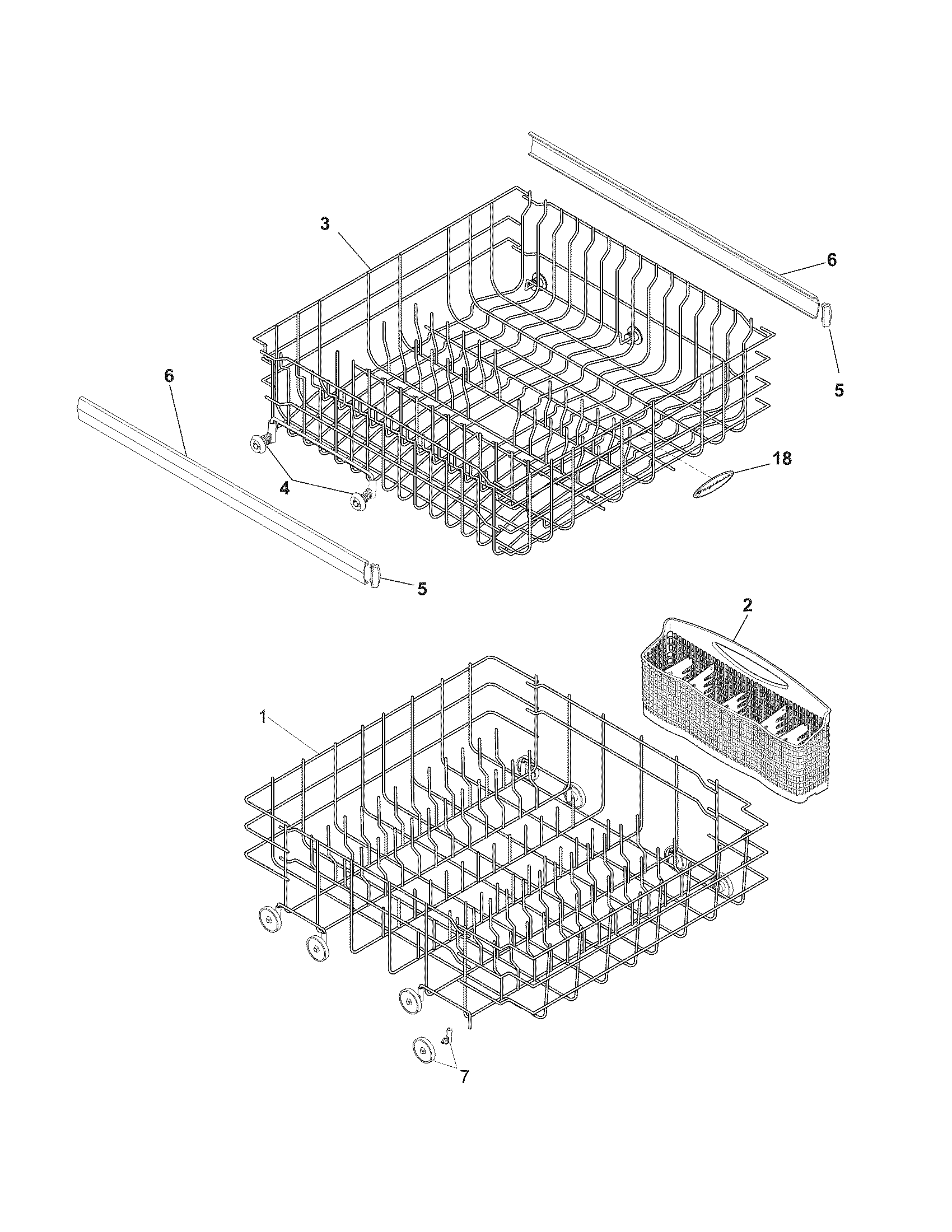 Frigidaire FDB1980RGC1 racks diagram