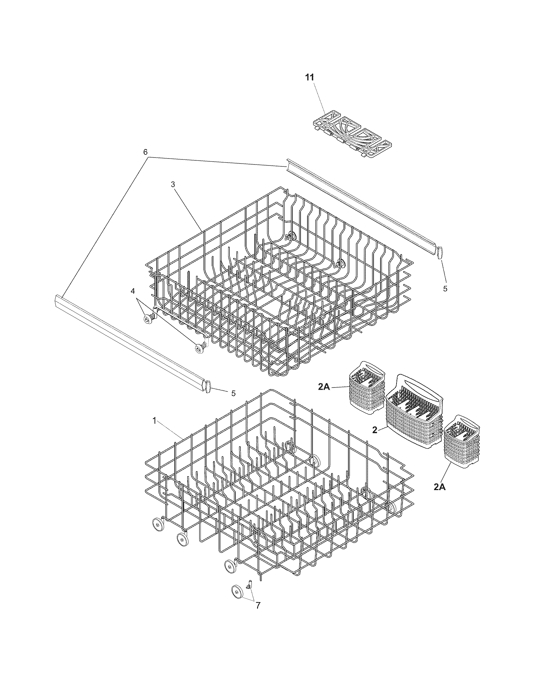 Frigidaire FDBB2040FB2 racks diagram