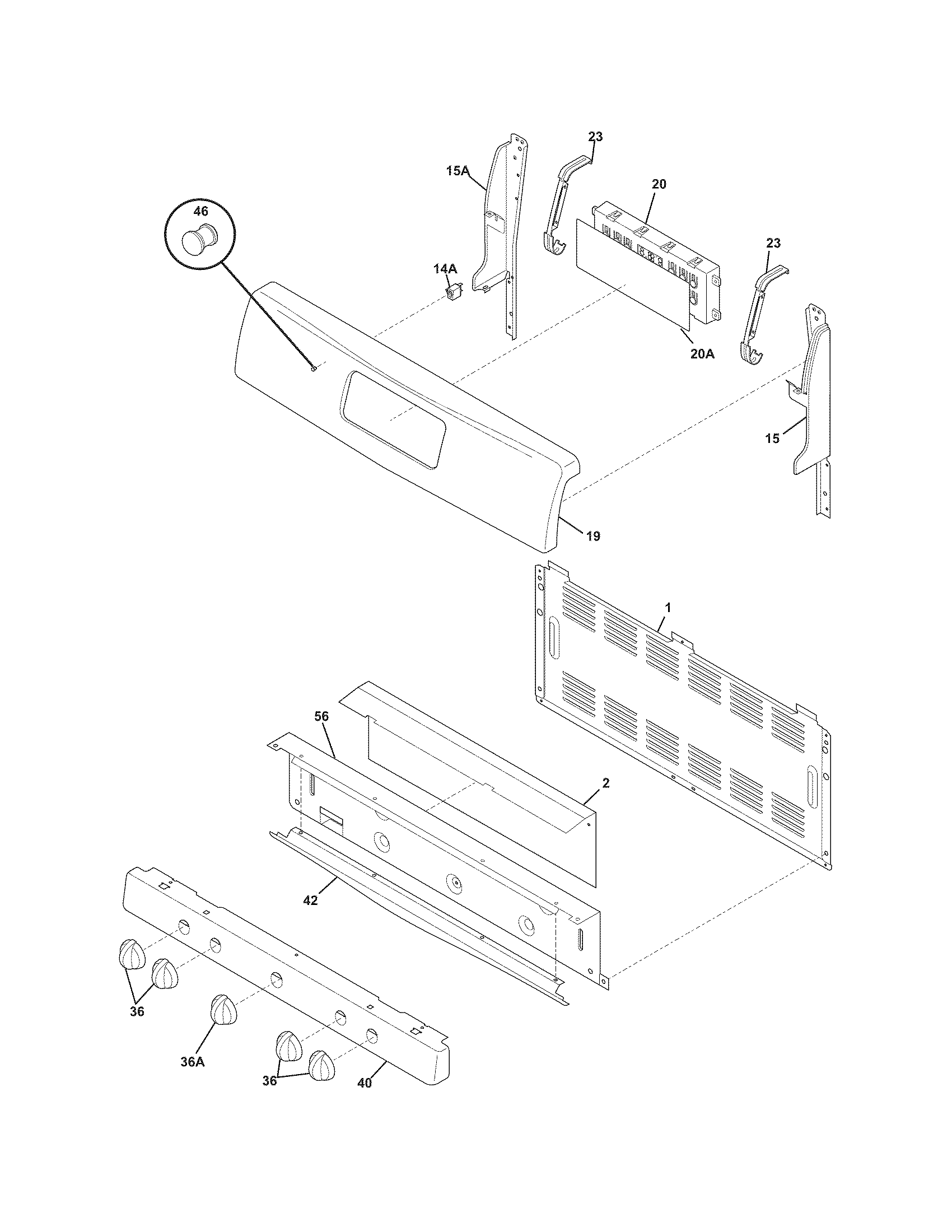 Frigidaire FGFL87GSD backguard diagram