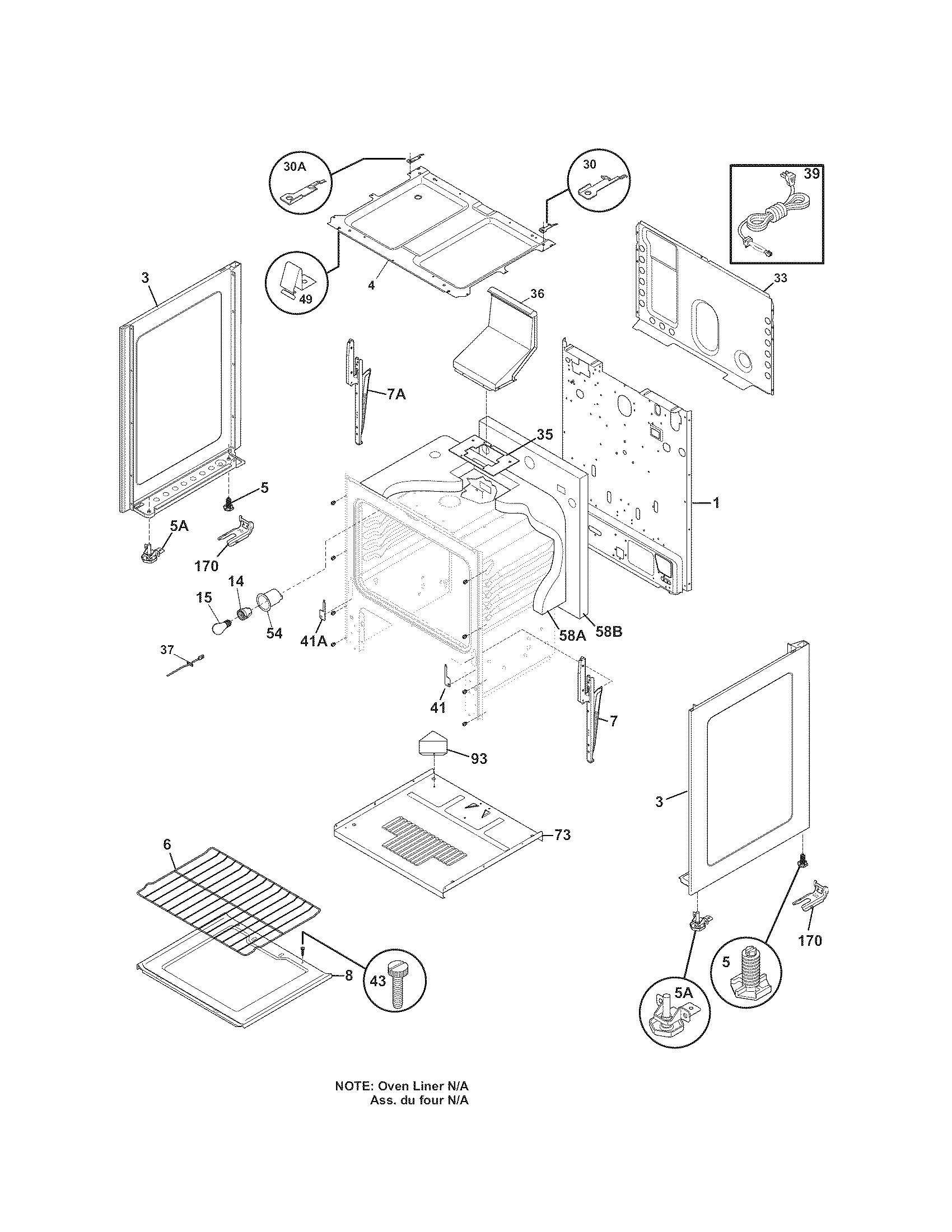 Kenmore 79071312703 body diagram