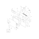 Frigidaire GLGR104FSS1 front panel/lint filter diagram