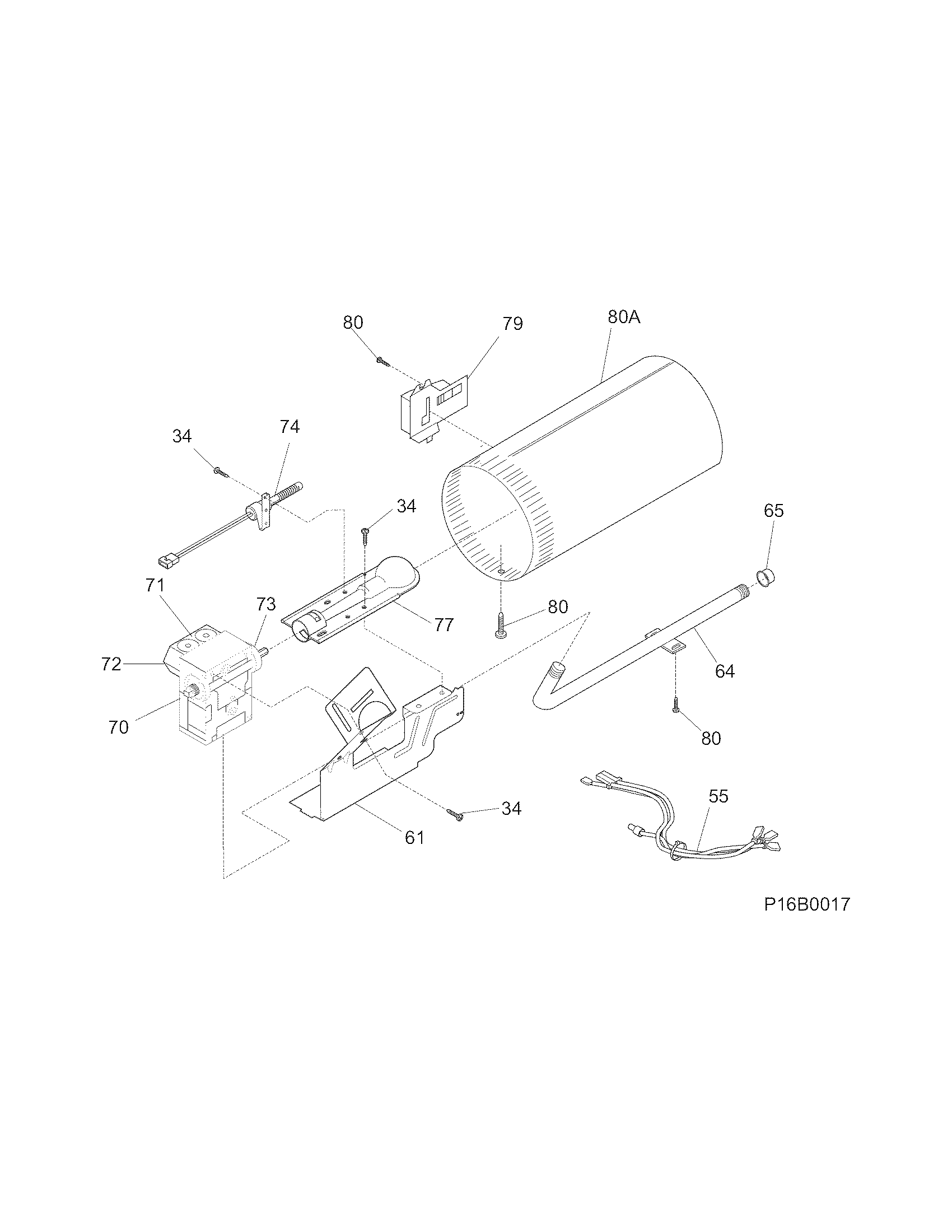 Electrolux SAGQ7000FS0 burner diagram