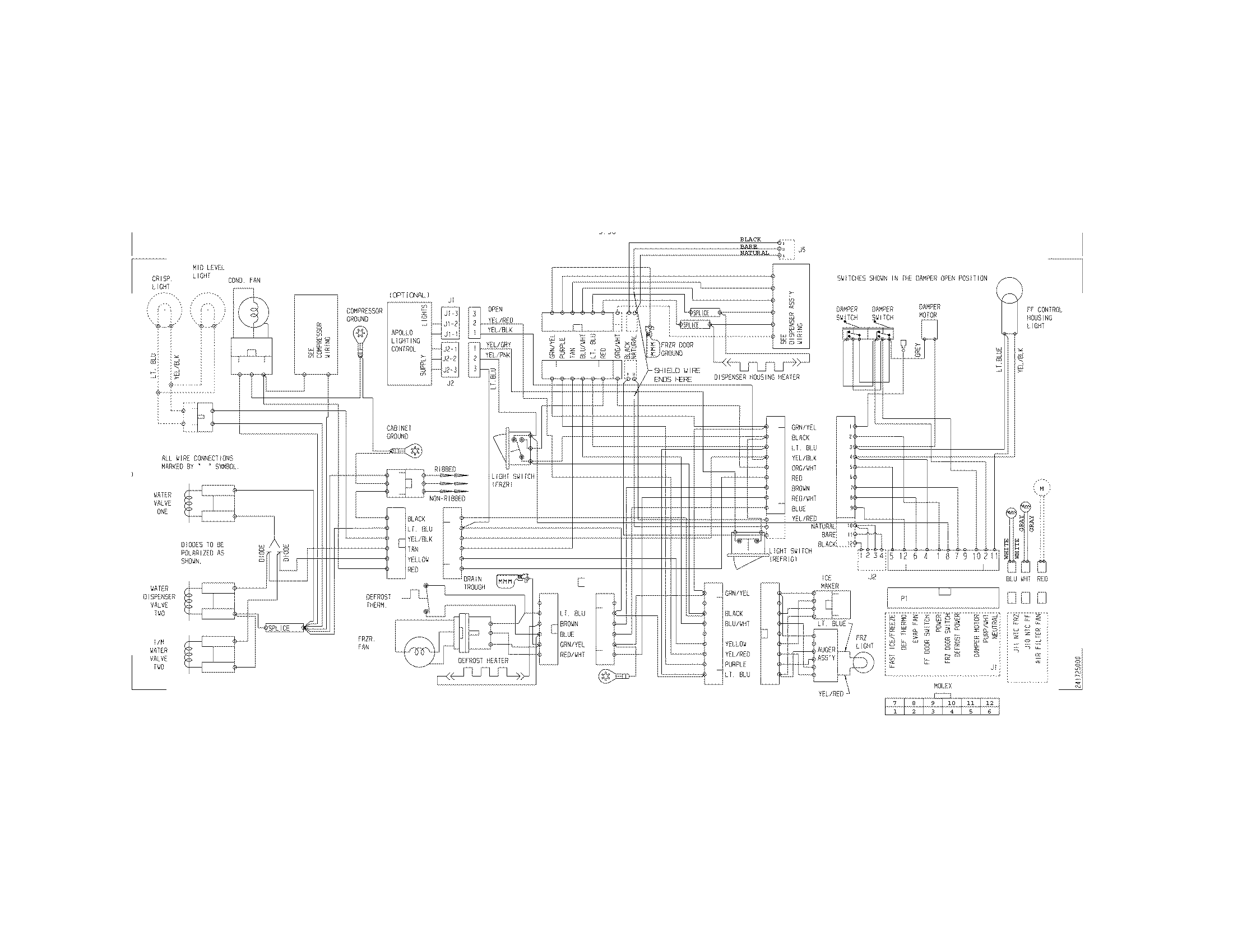 Frigidaire GLHS39EJPW1 wiring diagram diagram