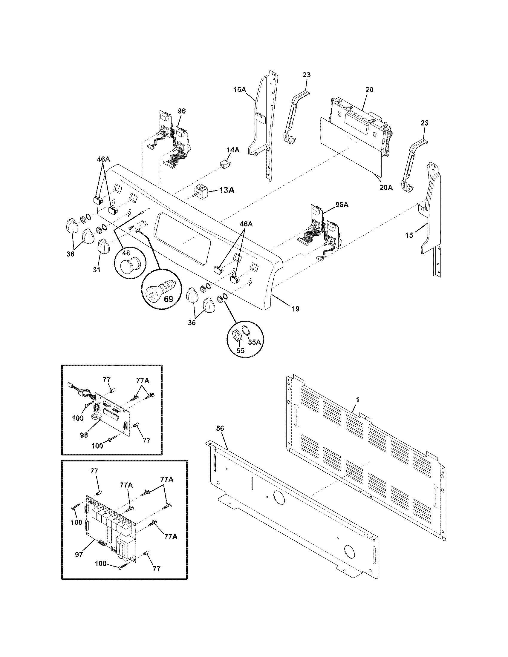 Frigidaire CPLEFZ98GCB backguard diagram