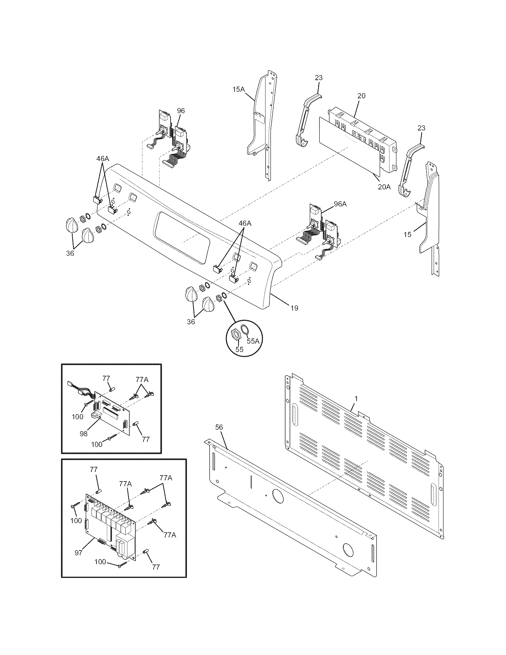Frigidaire FEFLZ87GCA backguard diagram