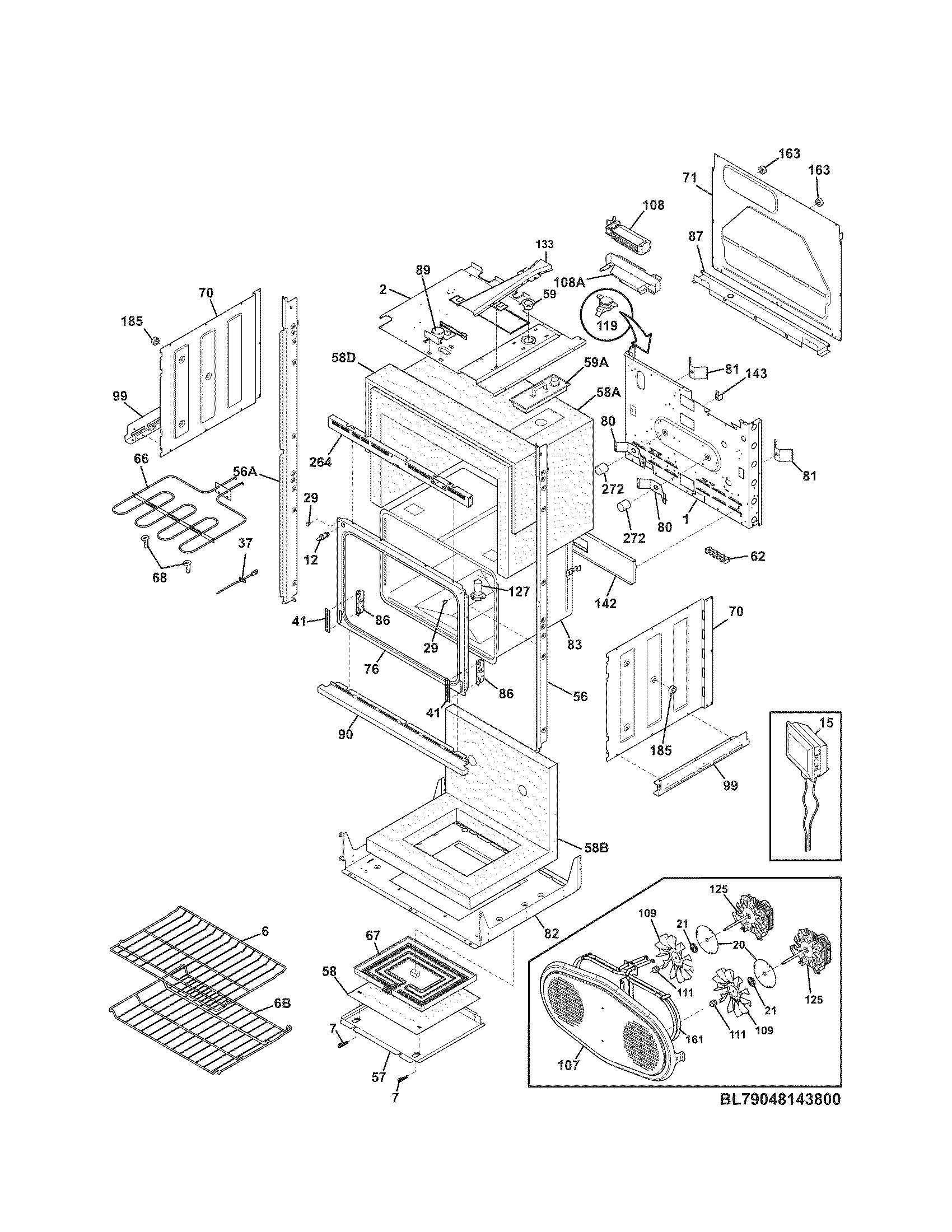 Kenmore Elite 79048143800 lower oven diagram