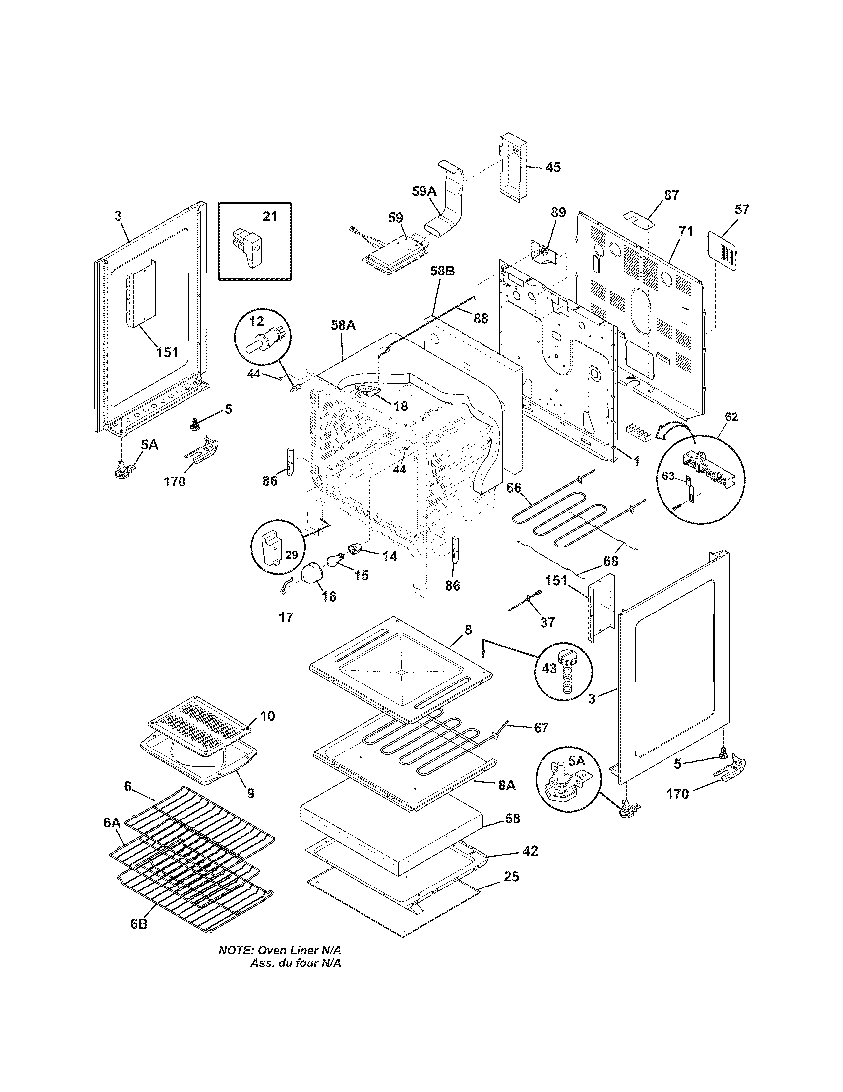 Kenmore 79095389800 body diagram