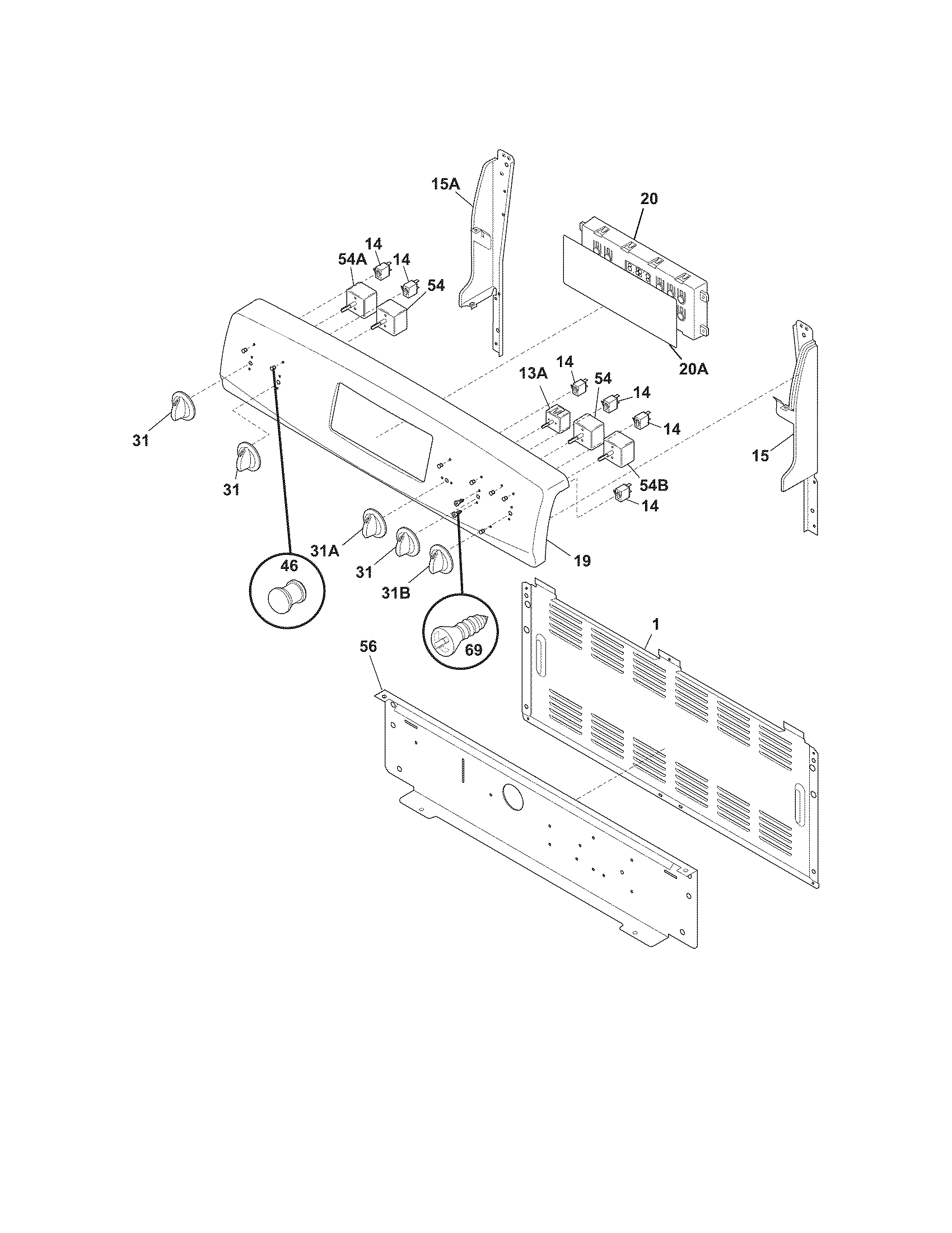 Kenmore 79095383800 backguard diagram