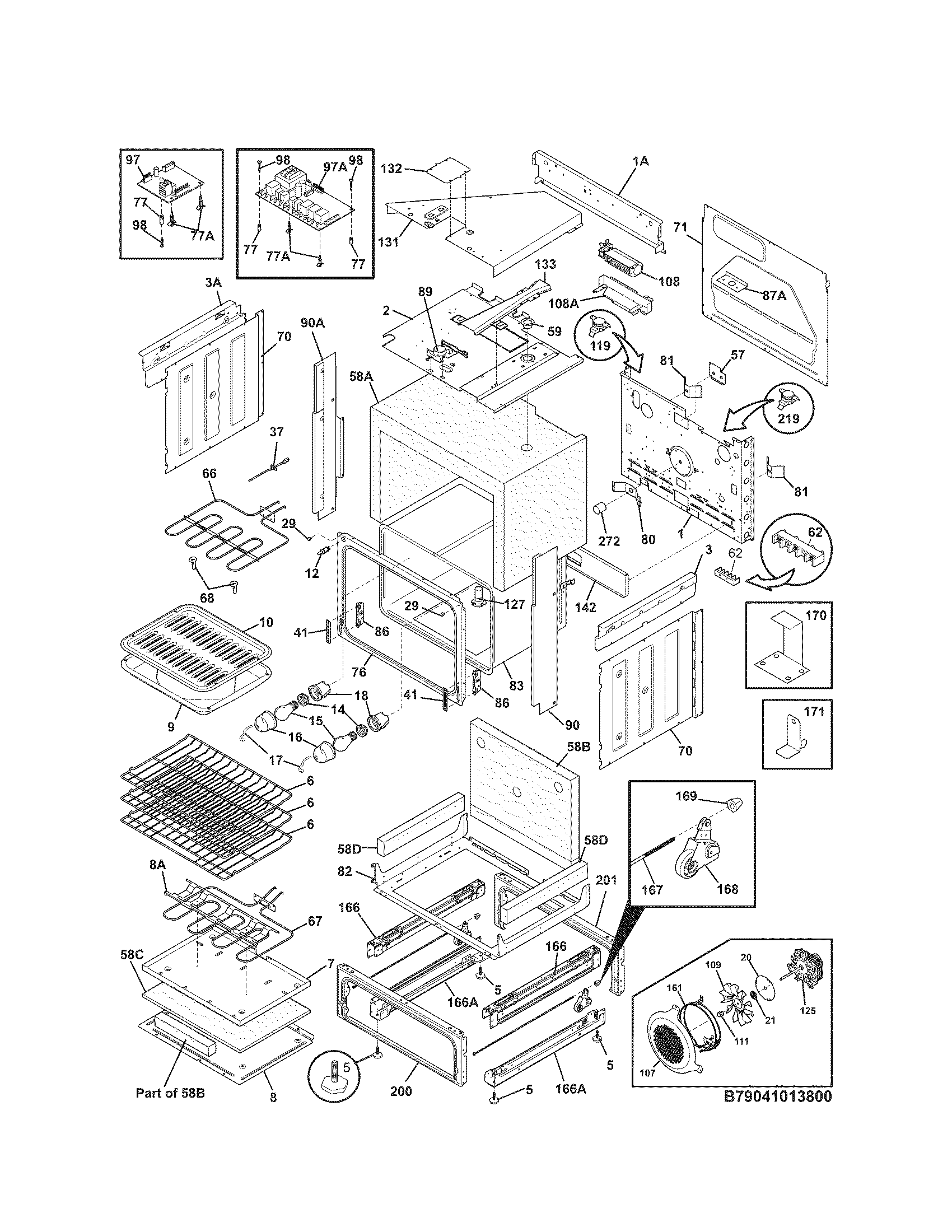 Kenmore Elite 79041013800 body diagram
