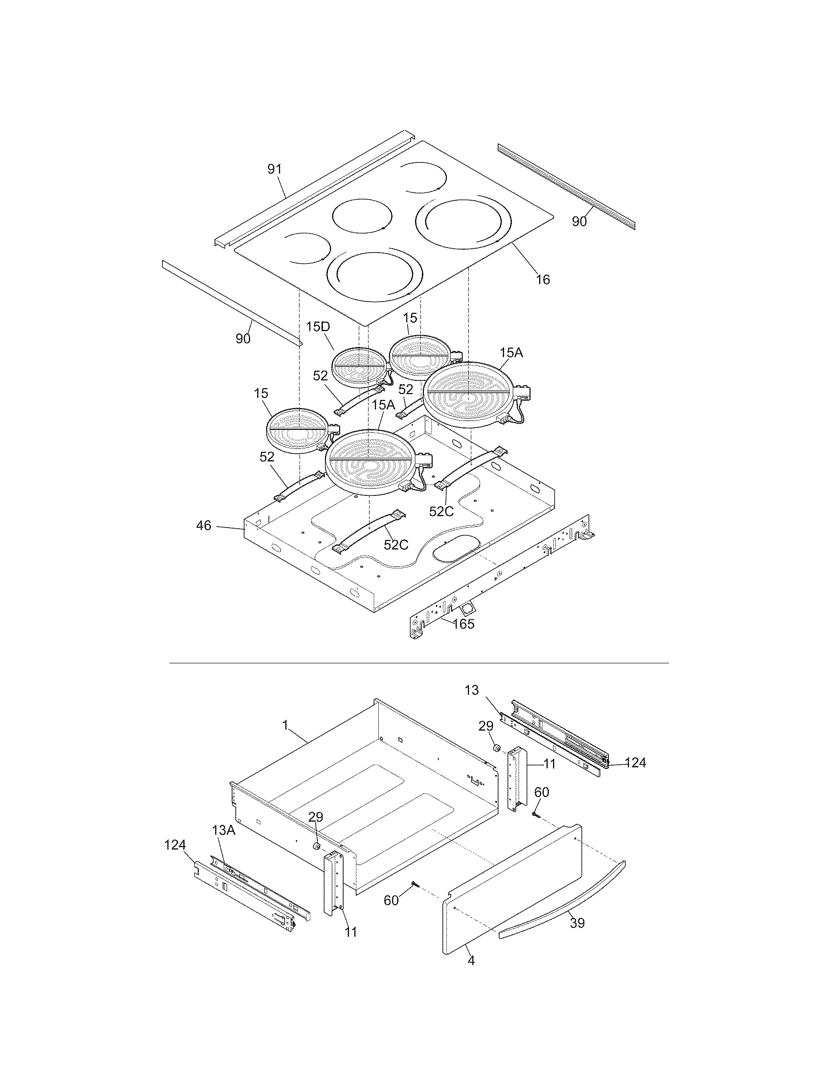 Kenmore Elite 79041014800 top/drawer diagram