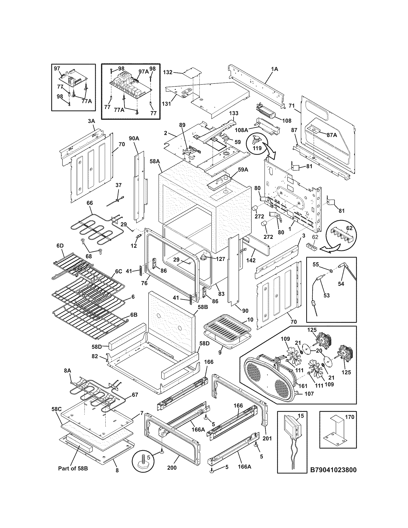 Kenmore Elite 79041022800 body diagram