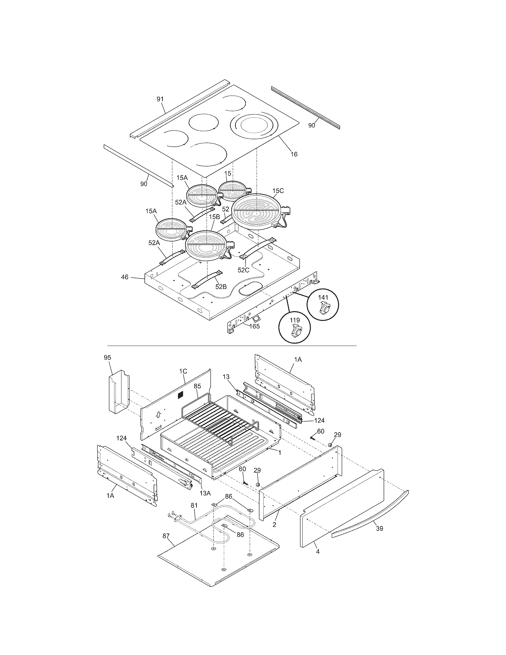 Kenmore Elite 79041022800 top/drawer diagram