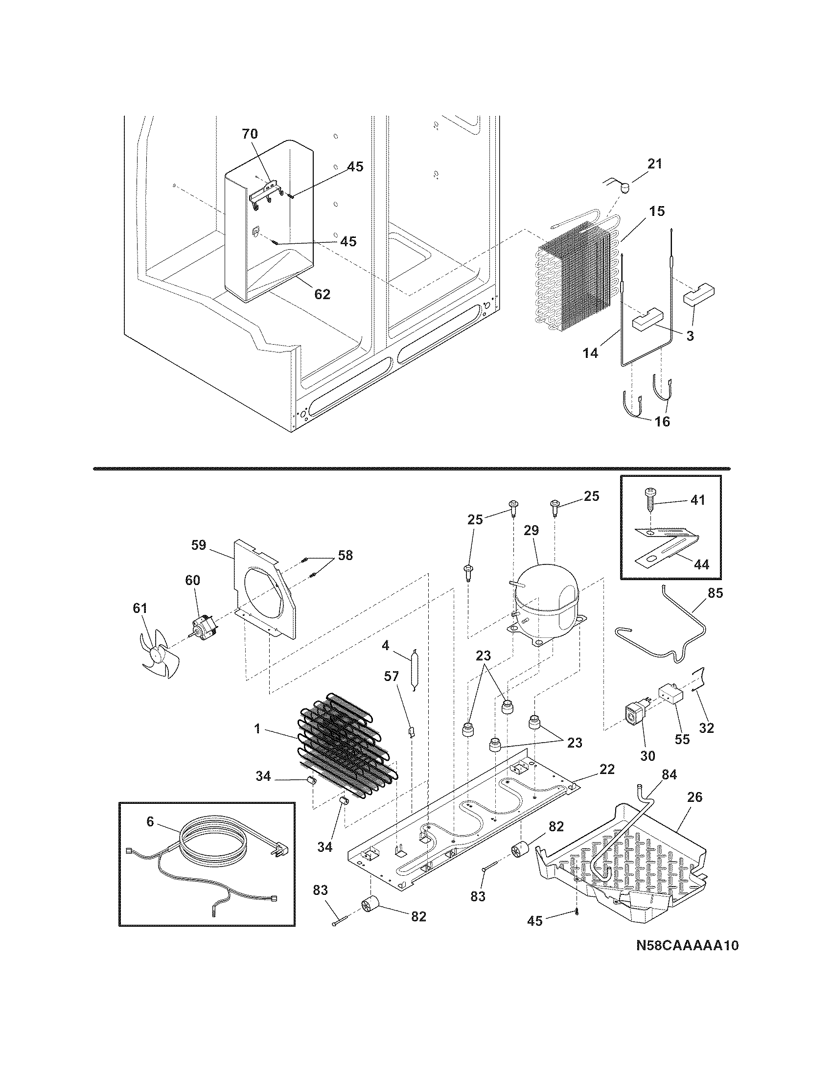 Frigidaire FRS6R3JB3 system diagram