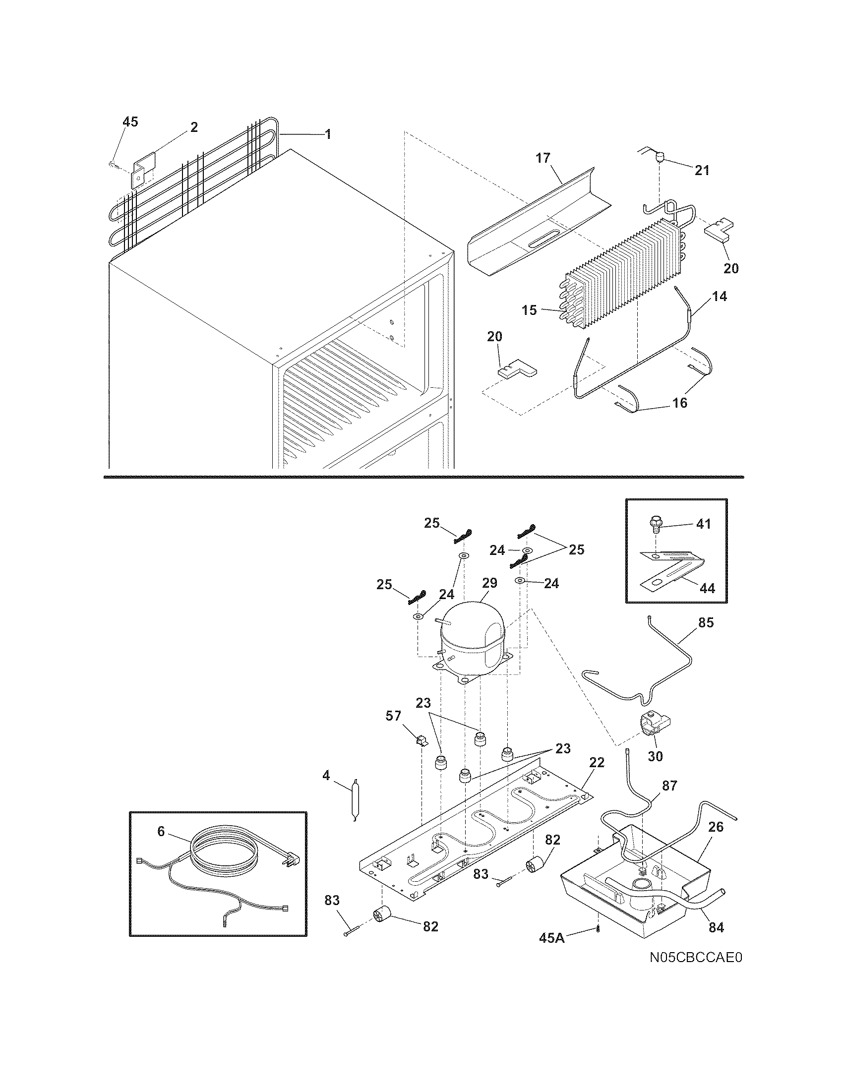 Frigidaire FRT17B3JW3 system diagram