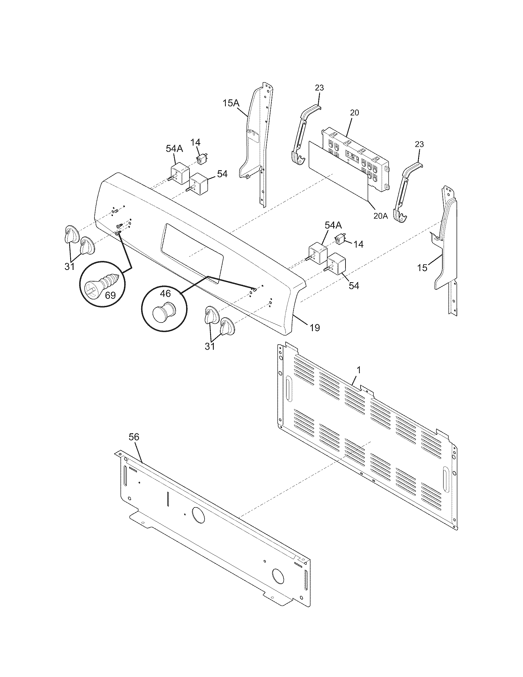 Kenmore 79090900603 backguard diagram